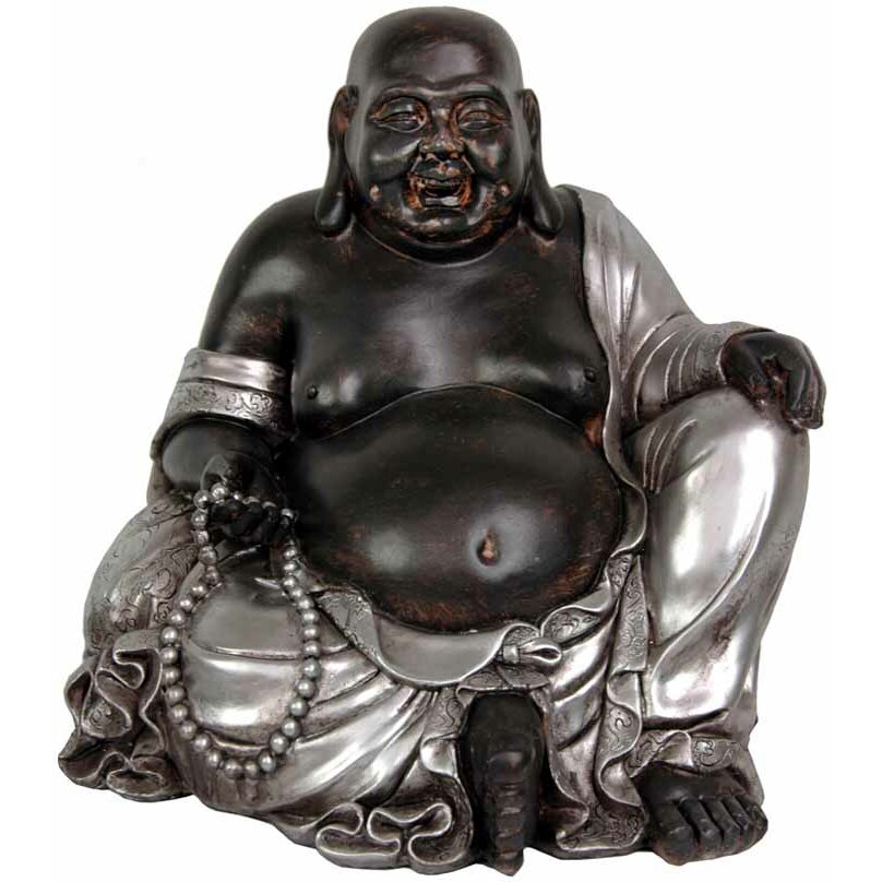 Oriental Furniture Sitting Happy Buddha Figurine & Reviews | Wayfair