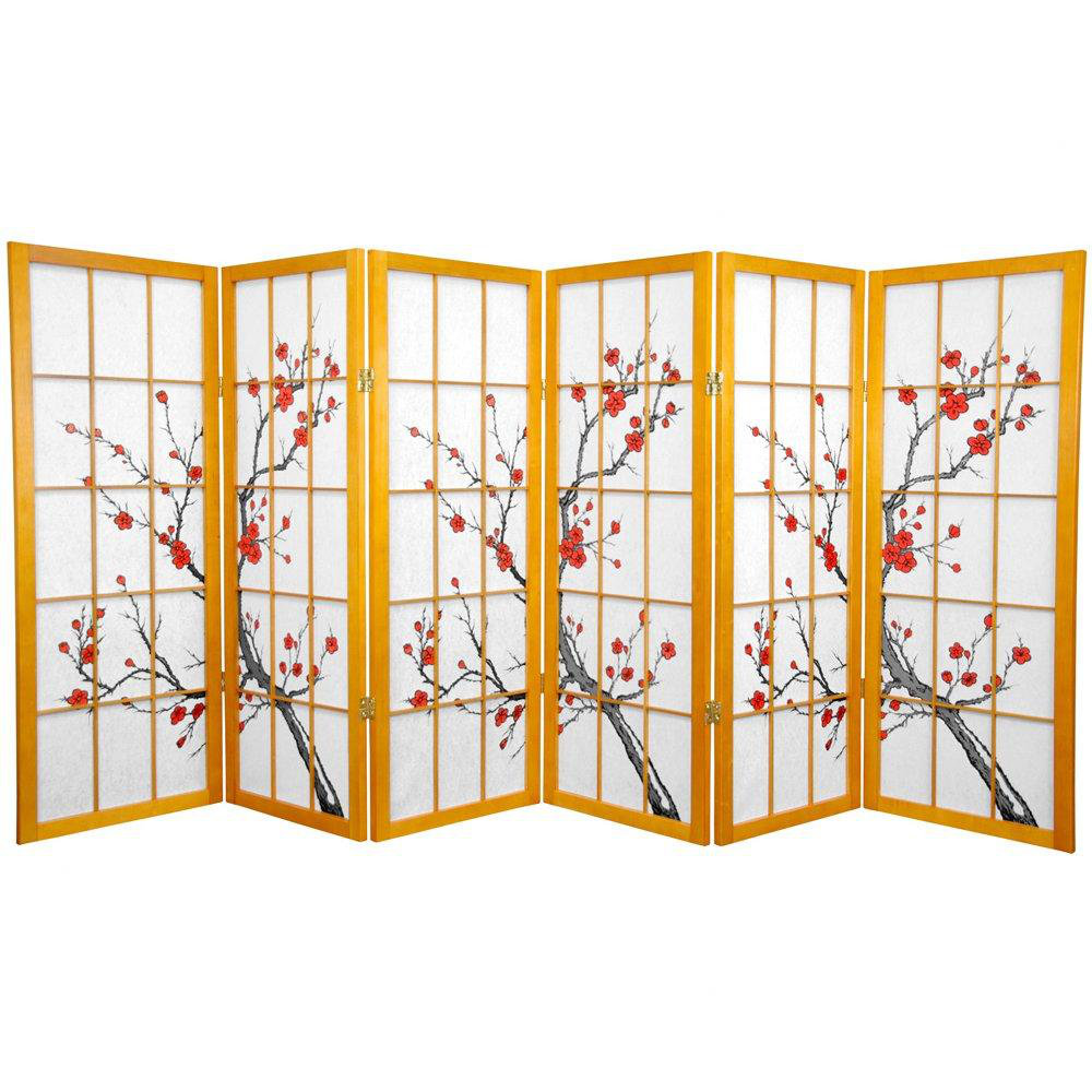 Oriental Furniture 48" Low Cherry Blossom Shoji Room Divider & Reviews