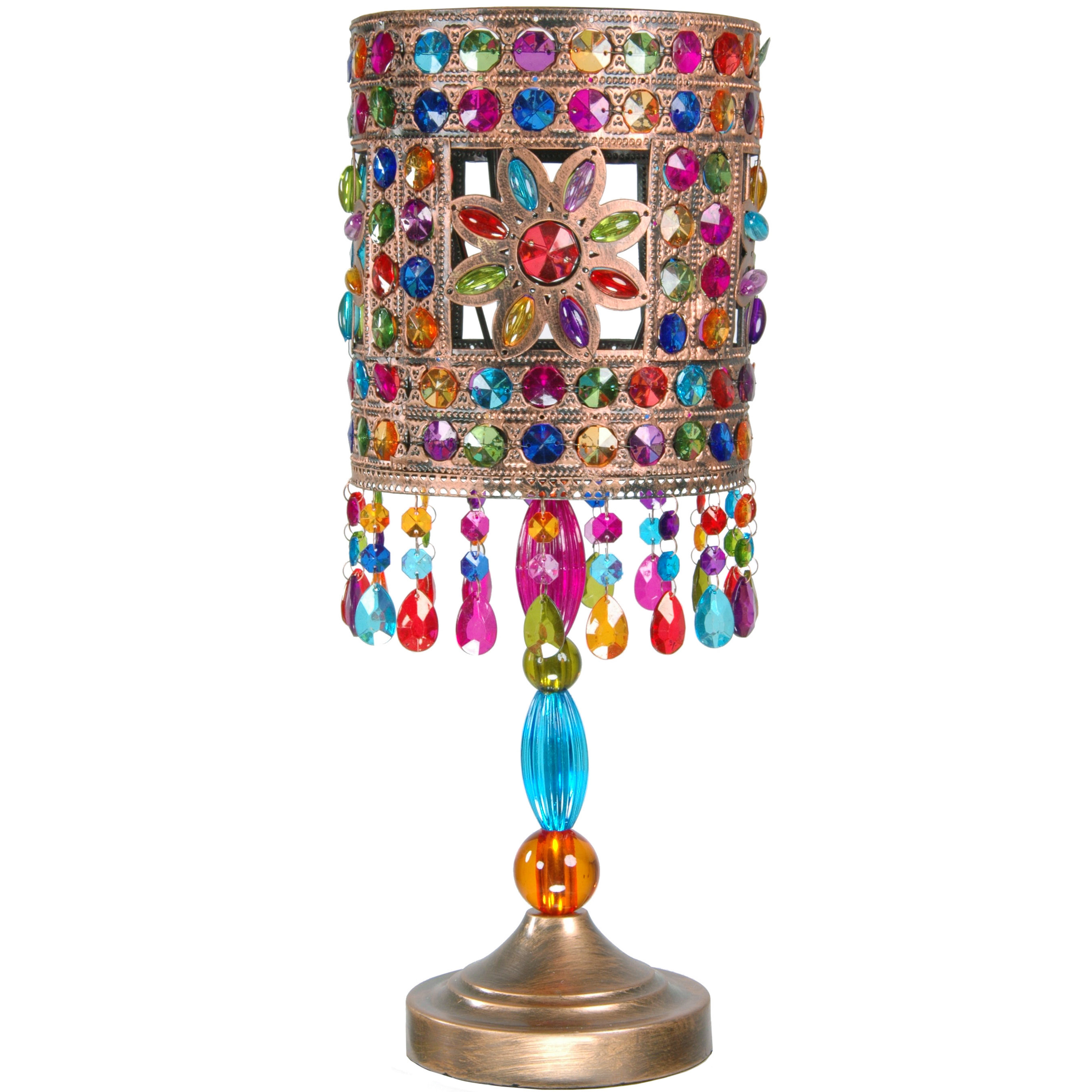 Oriental Furniture Jewel Flower 19" Table Lamp & Reviews Wayfair