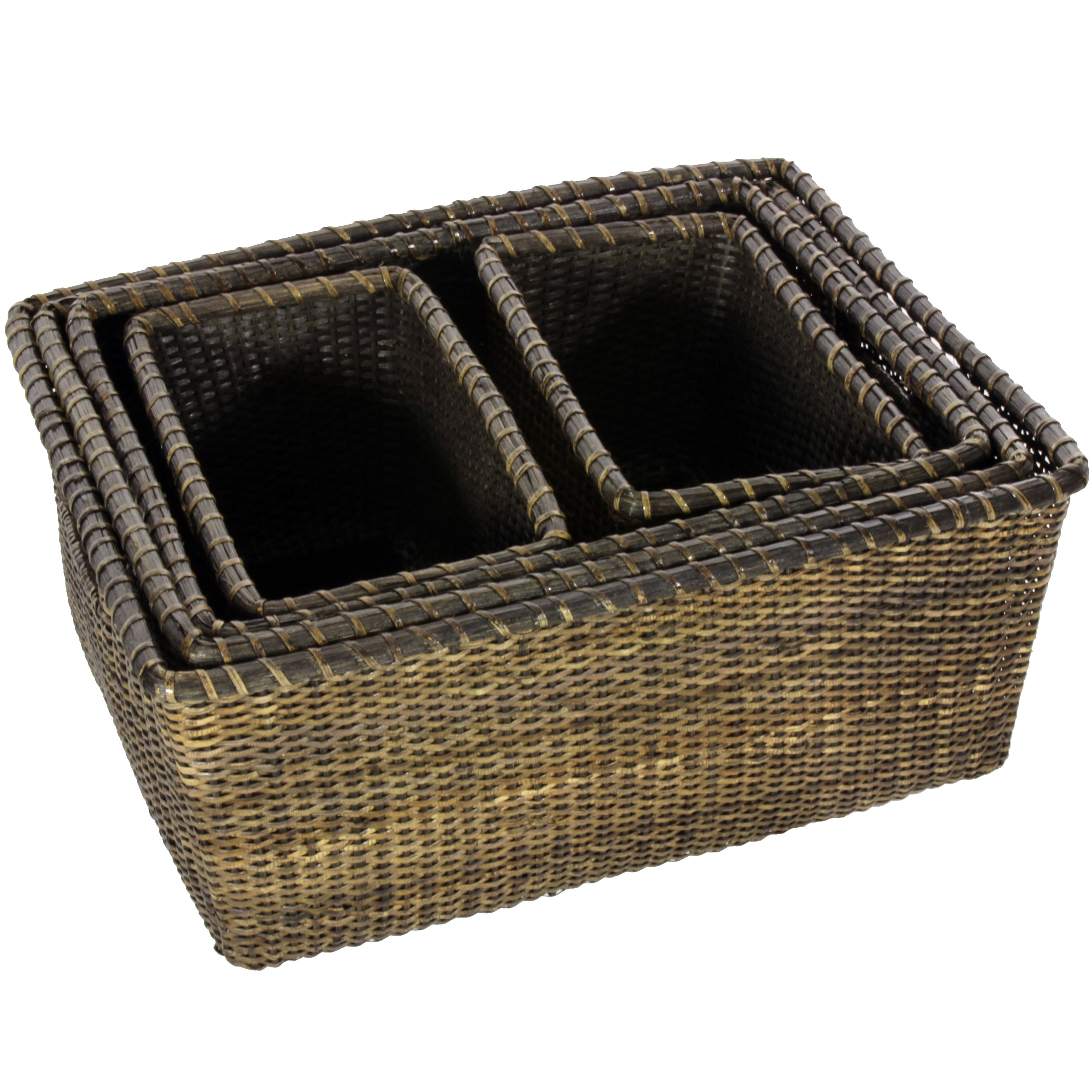 Oriental Furniture Rattan Space Saver Basket & Reviews Wayfair