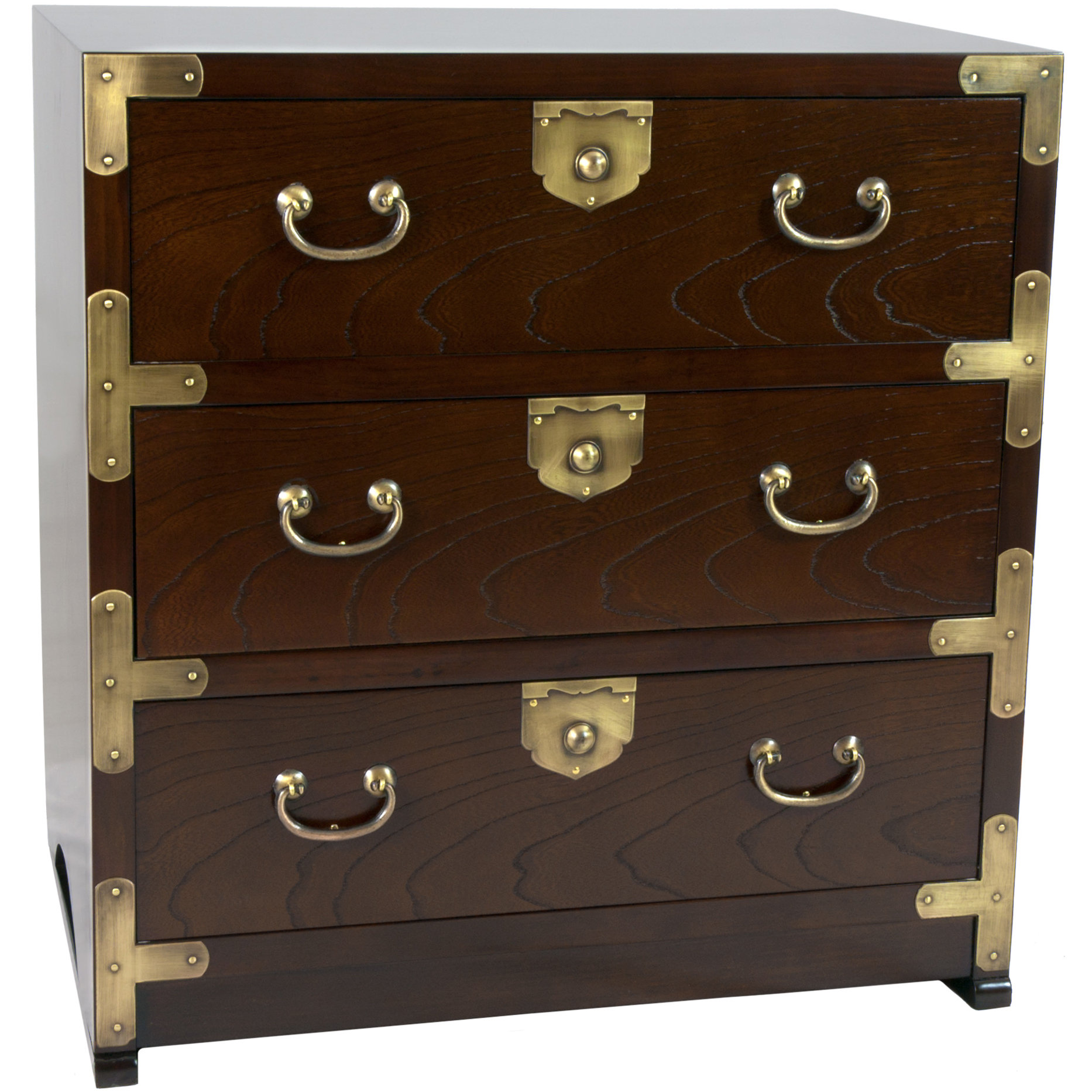 Oriental Furniture Korean Tansu 3 Drawer End Table Chest & Reviews