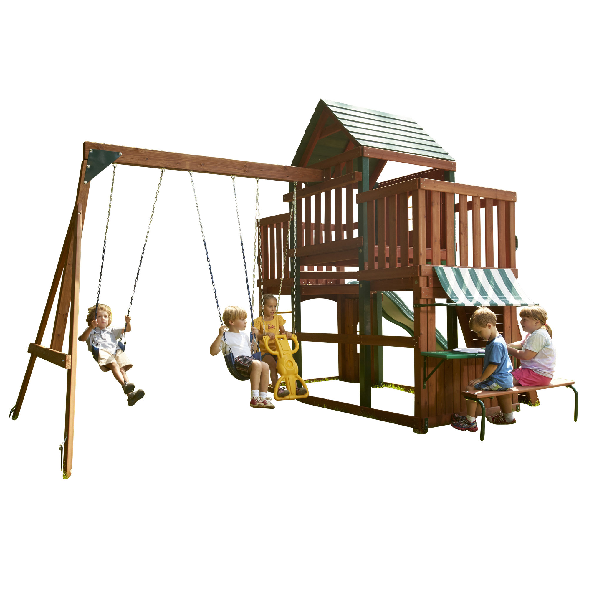 SwingnSlide Winchester Wood Complete Swing Set & Reviews Wayfair