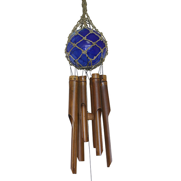 Cohasset Gifts & Garden Glass Fish Float Bamboo Wind Chime Wayfair