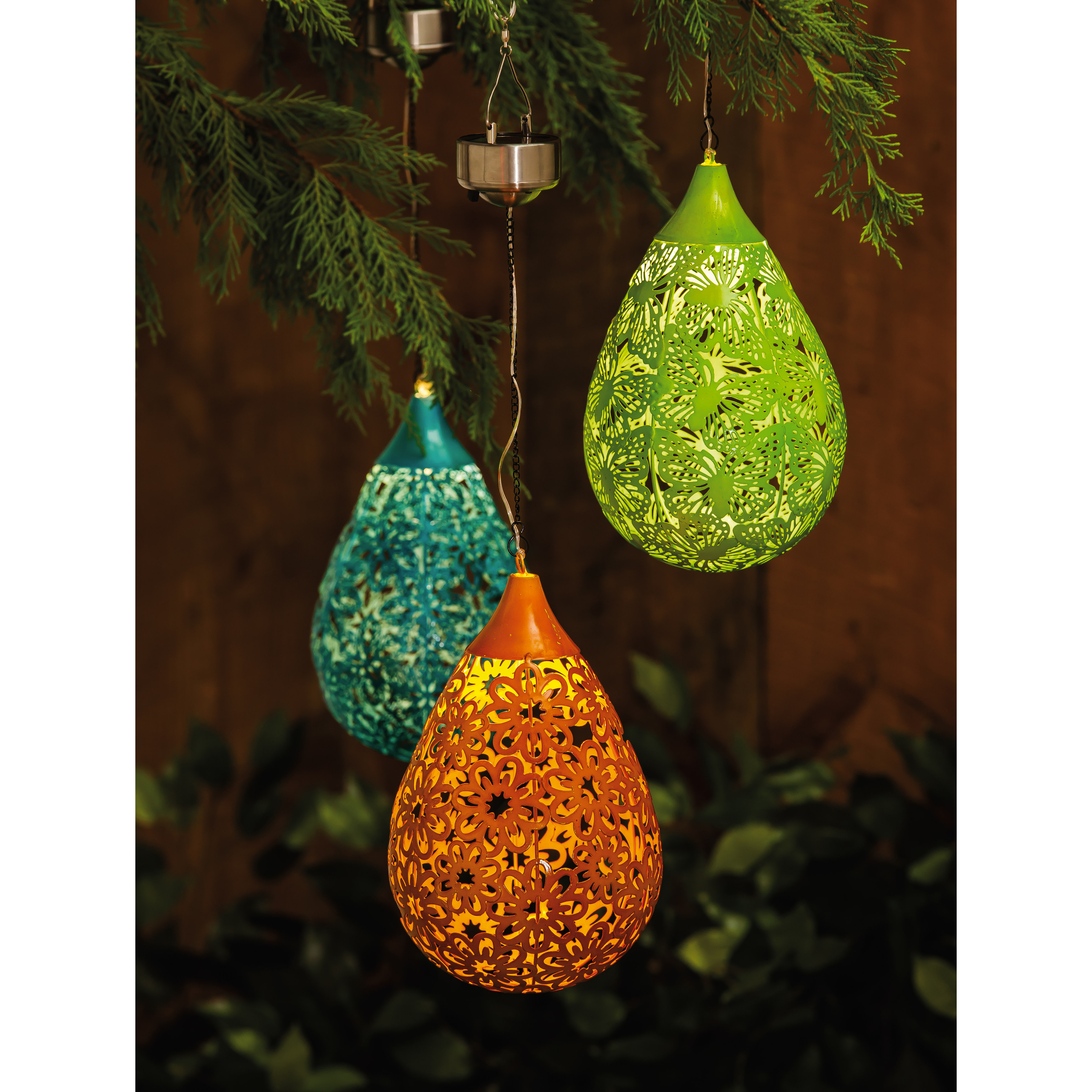 Evergreen Enterprises, Inc Metal Teardrop Solar Lantern & Reviews | Wayfair