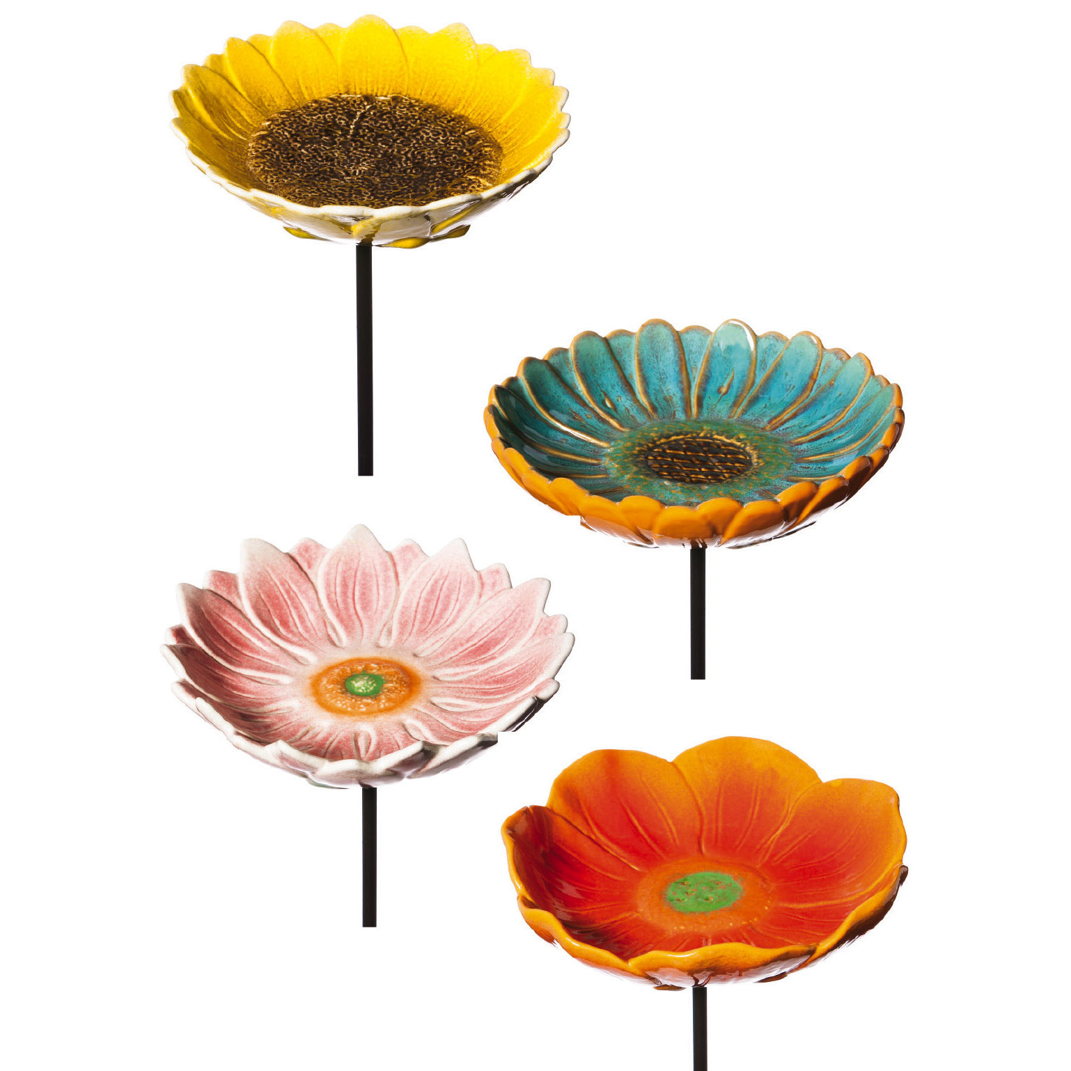 Evergreen Enterprises, Inc 4 Piece Decorative Flower