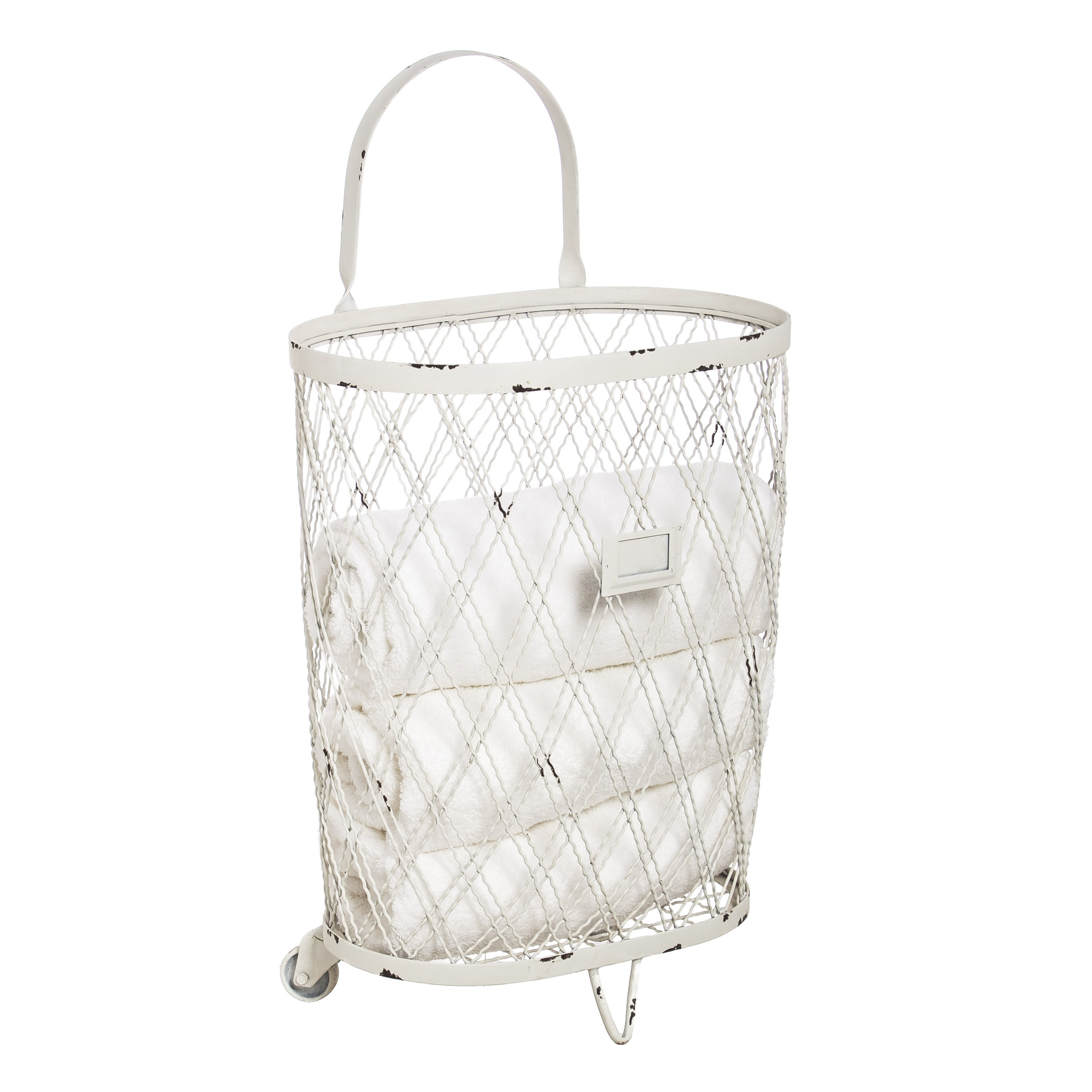 Evergreen Enterprises, Inc Vintage Storage Basket on Wheels & Reviews