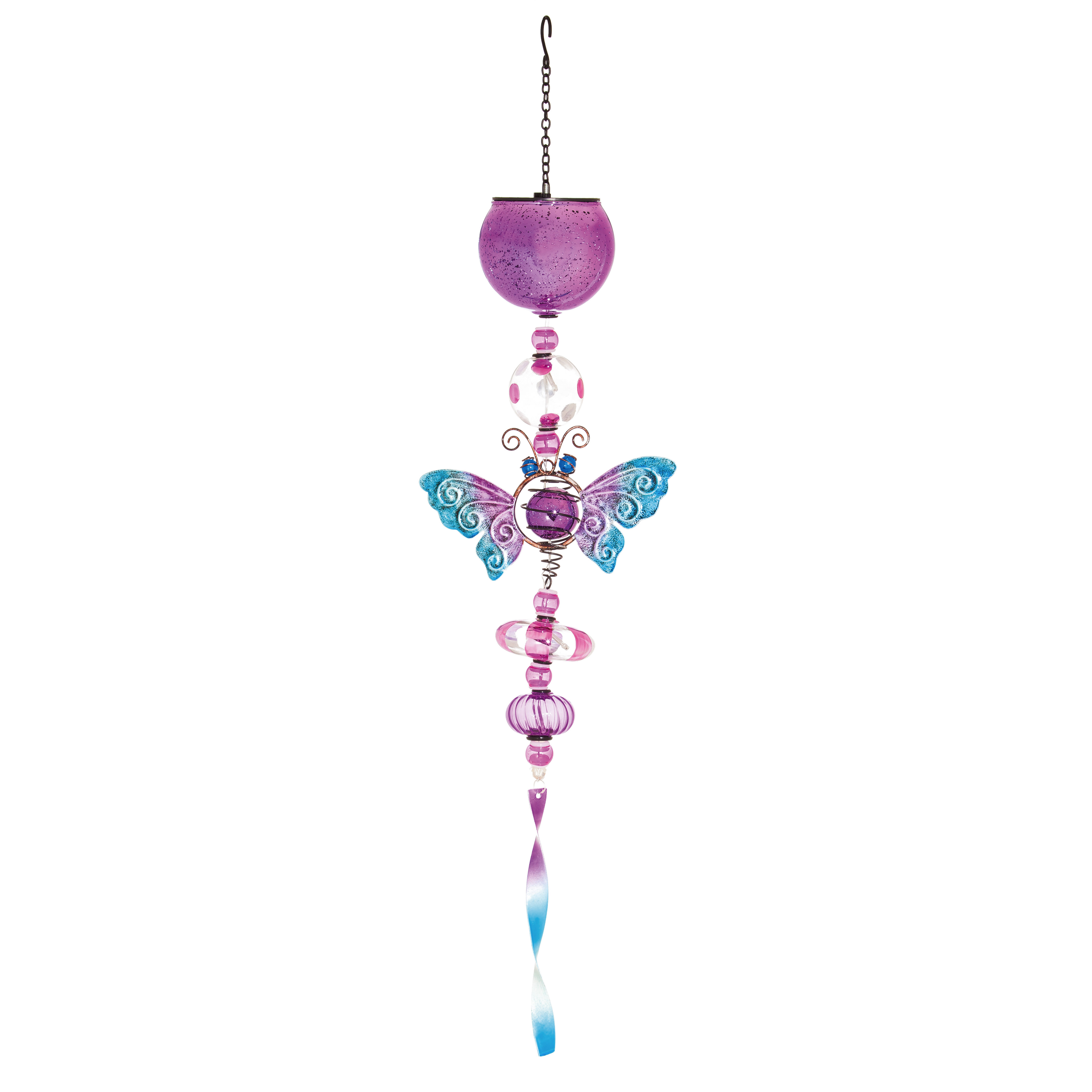 Evergreen Enterprises, Inc Butterfly Color Changing Solar Mobile Wayfair