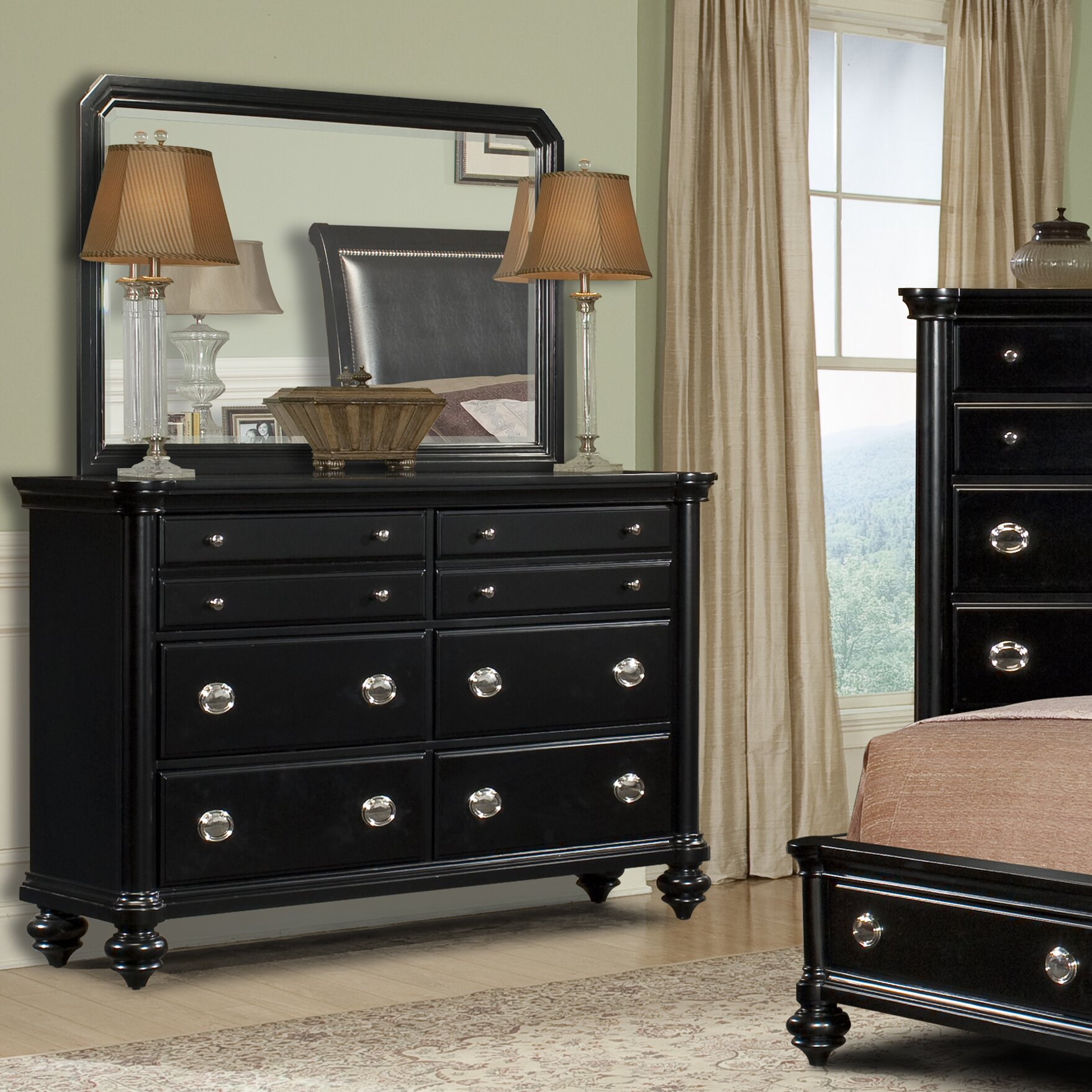 Klaussner Furniture Brandy 8 Drawer Dresser with Mirror & Reviews