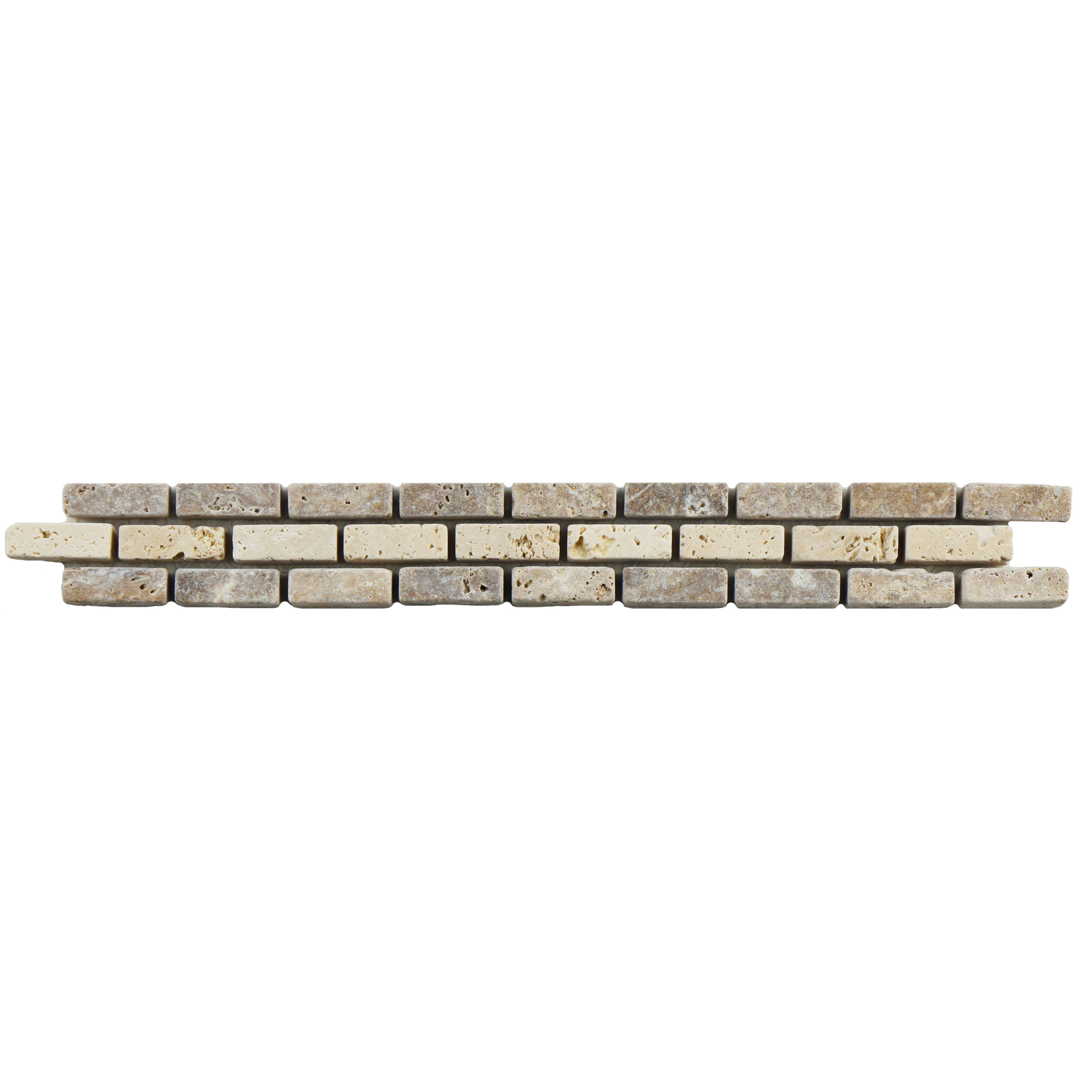 EliteTile Boutin 12" x 1.25" Travertine Border Tile Trim in Noce Chiaro Wayfair