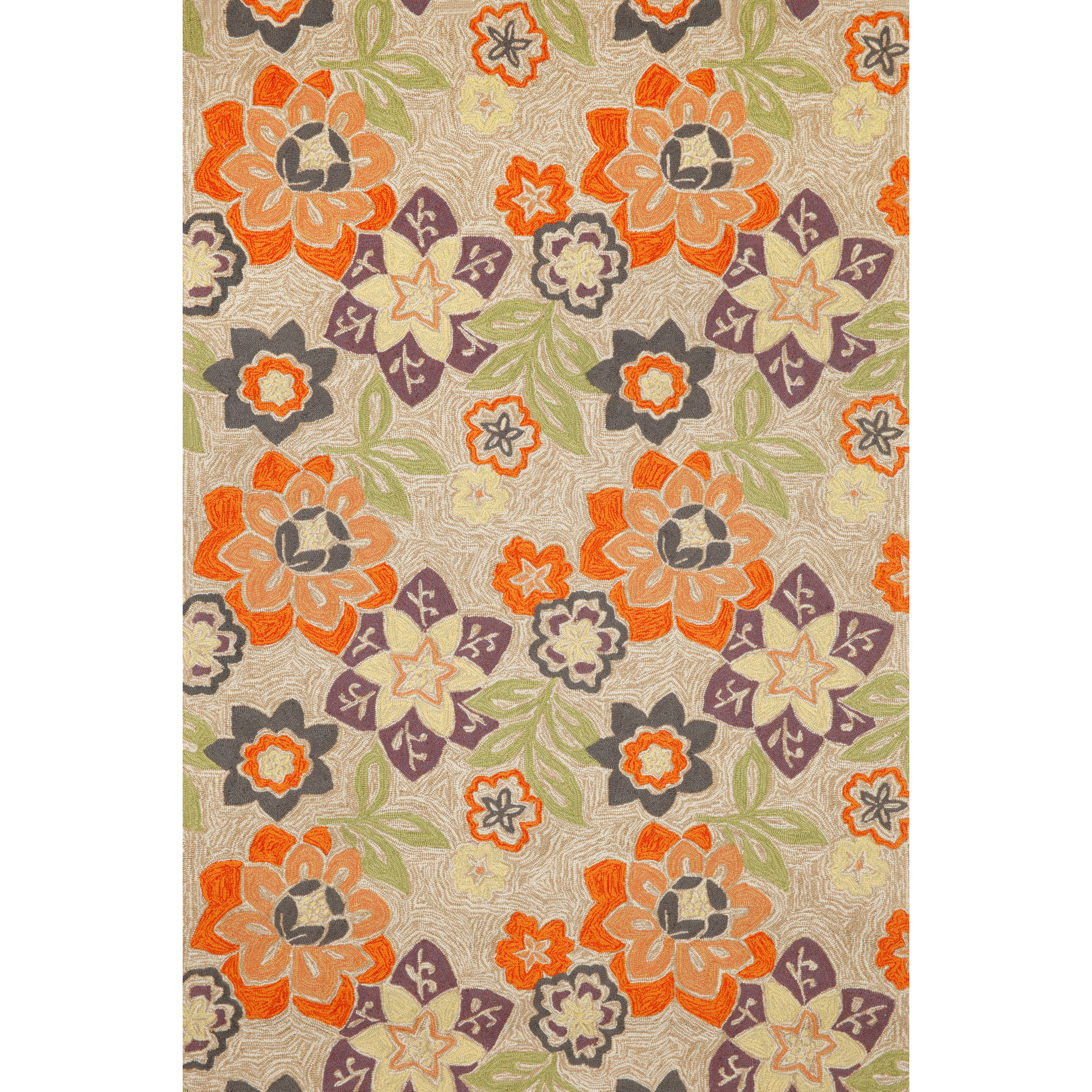 Liora Manne Ravella Purple Floral Outdoor Area Rug & Reviews | Wayfair