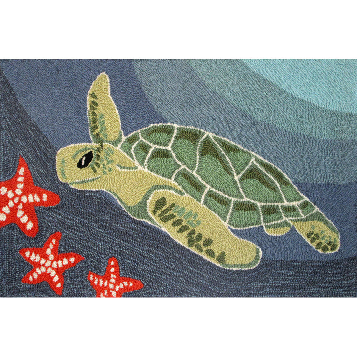 Liora Manne Frontporch Blue Ocean Sea Turtle Area Rug & Reviews | Wayfair