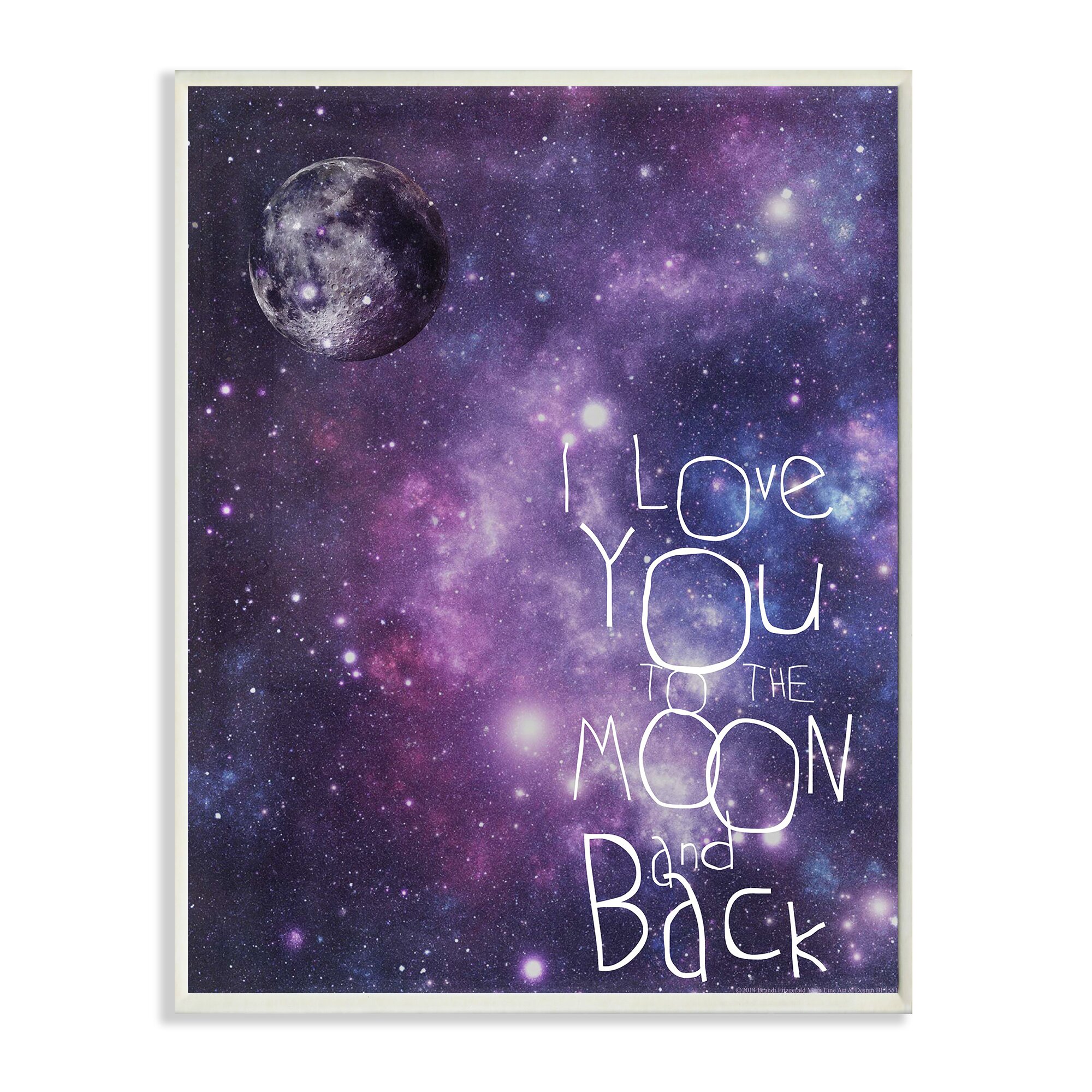 Stupell Industries I Love You to the Moon and Back Outer Space Textual Art Wall Plaque & Reviews ...