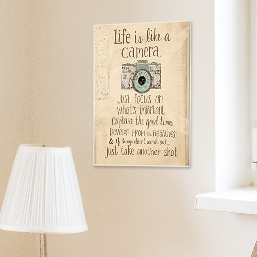 Stupell Industries Life Is like a Camera Inspirational Textual Art Wall