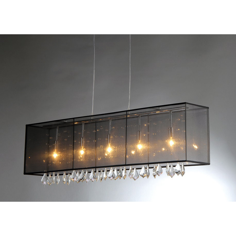 Warehouse of Tiffany 5 Light Crystal Chandelier & Reviews Wayfair
