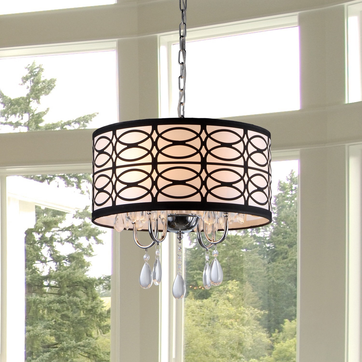 Warehouse of Tiffany Cecilia 4 Light Drum Chandelier & Reviews Wayfair