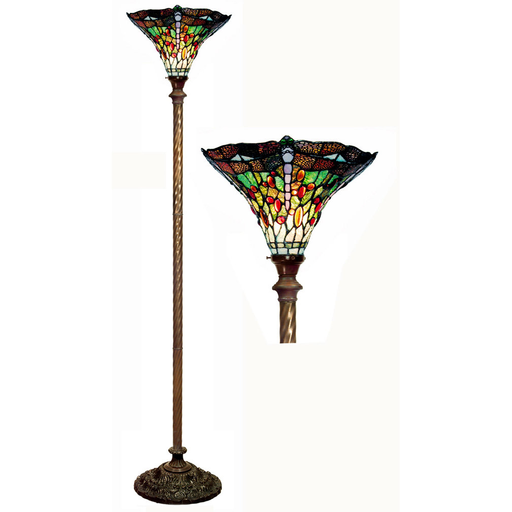 Warehouse of Tiffany Dragonfly 72" Torchiere Floor Lamp & Reviews Wayfair.ca