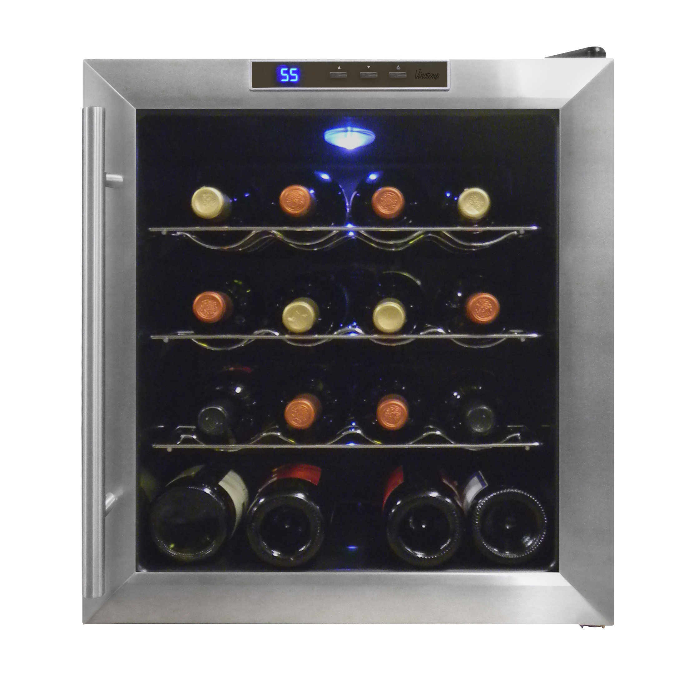 Vinotemp 16 Bottle Single Zone Freestanding Wine Refrigerator & Reviews