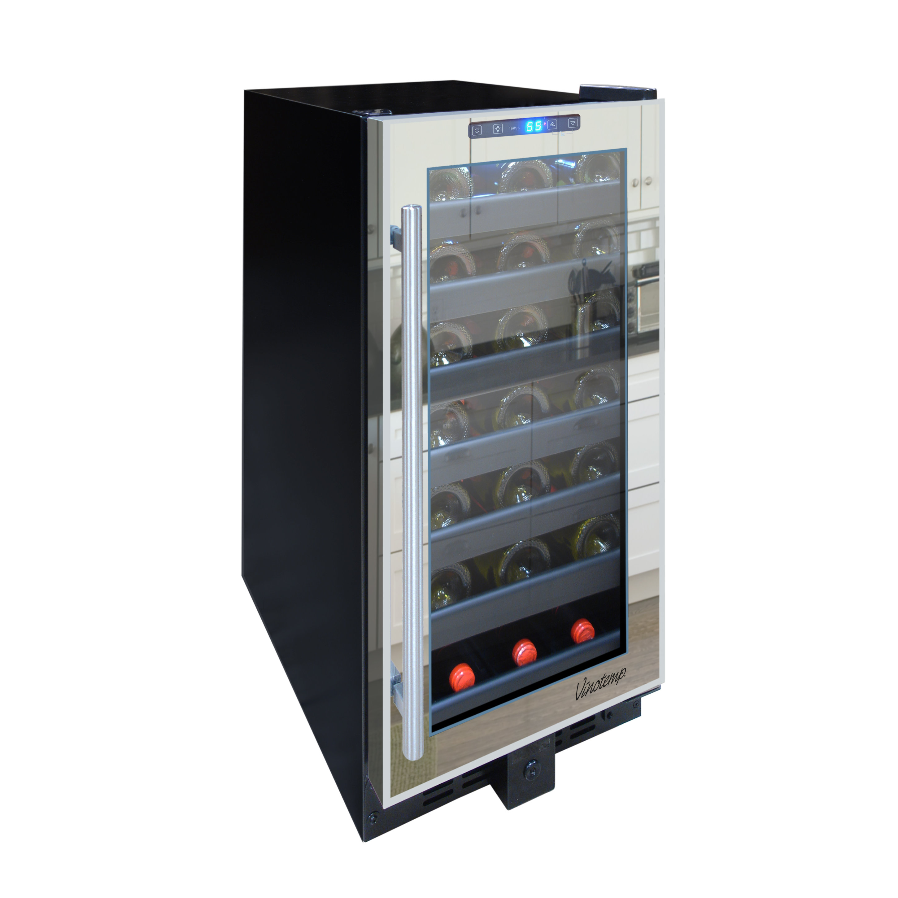 Vinotemp 33 Bottle Single Zone BuiltIn Wine Refrigerator & Reviews
