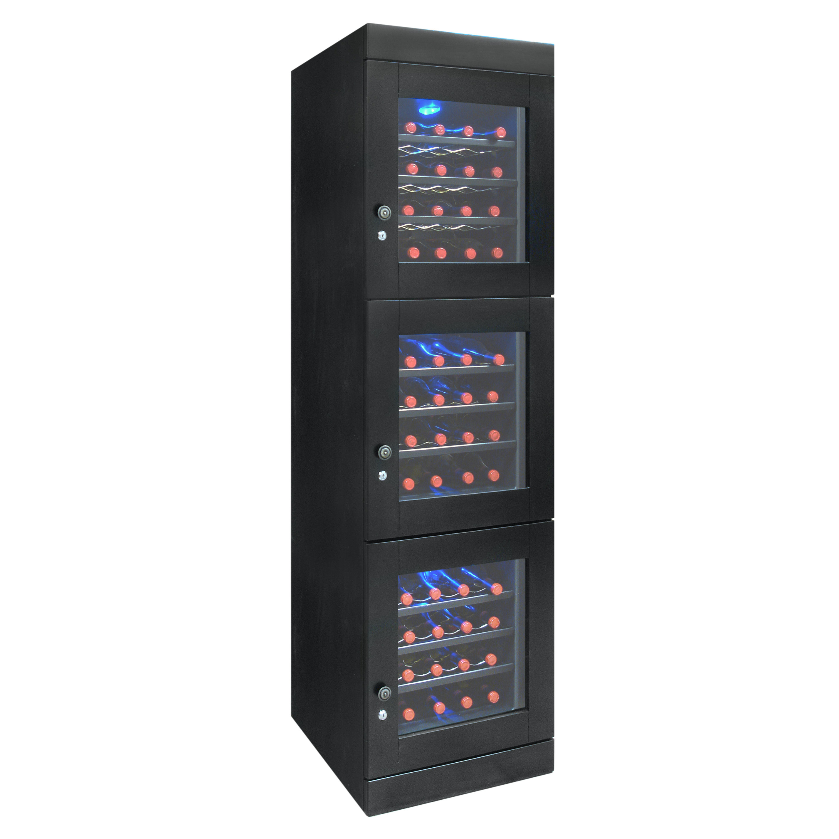 Vinotemp 48 Bottle Triple Zone Freestanding Wine Refrigerator & Reviews