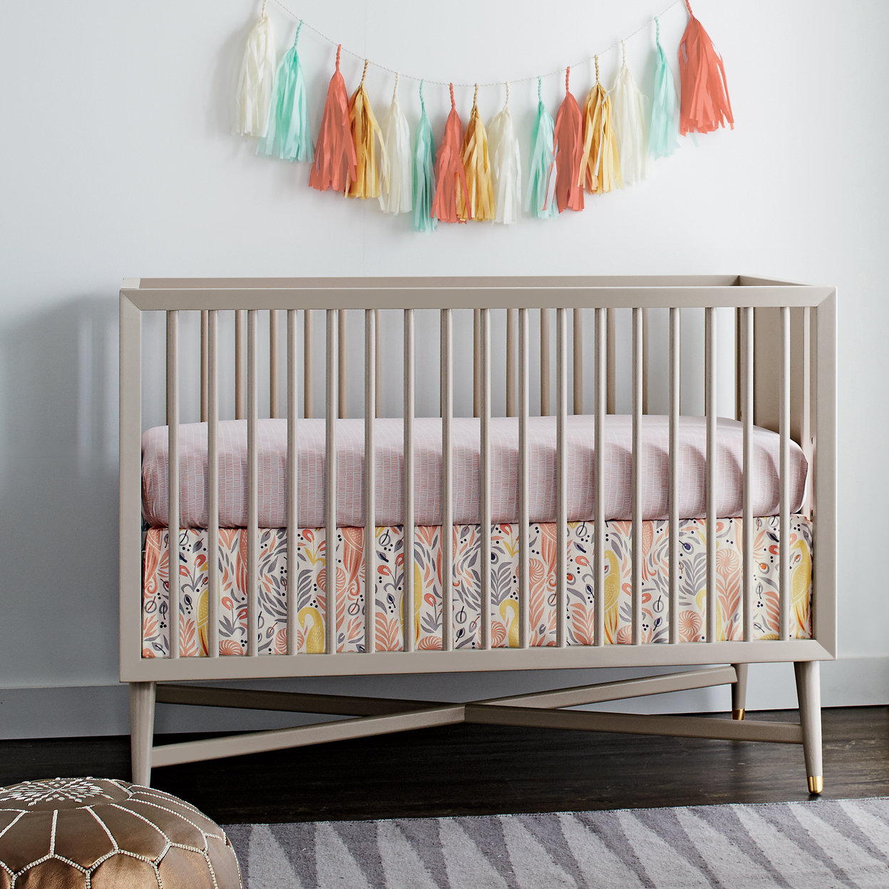 DwellStudio MidCentury Convertible Crib in French Grey & Reviews Wayfair