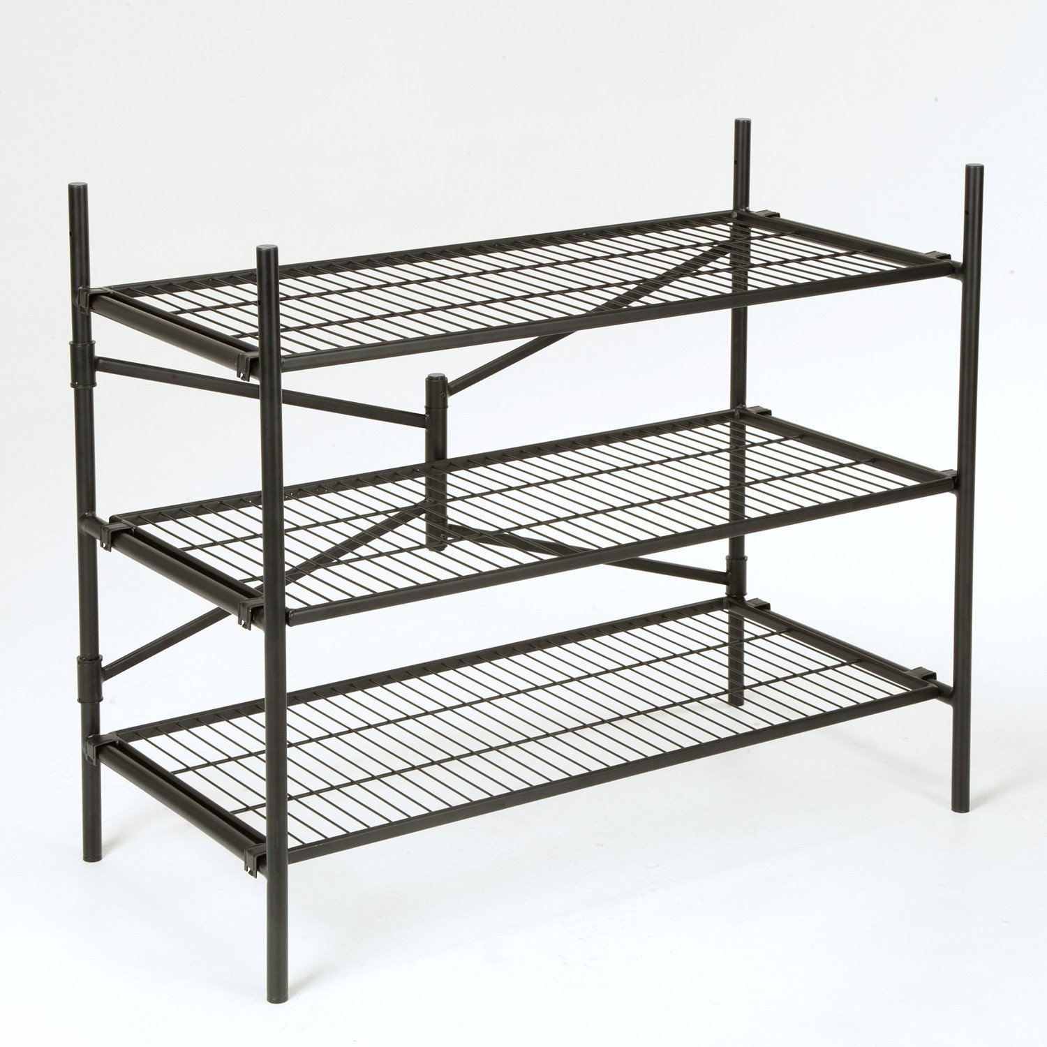 Cosco Home and Office Folding Instant Storage 35.73" H 3 Shelf Shelving