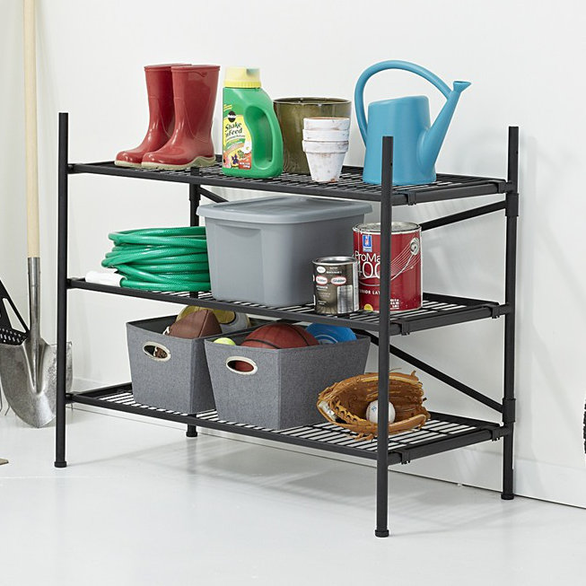 Cosco Home and Office Folding Instant Storage 35.73" H 3 Shelf Shelving