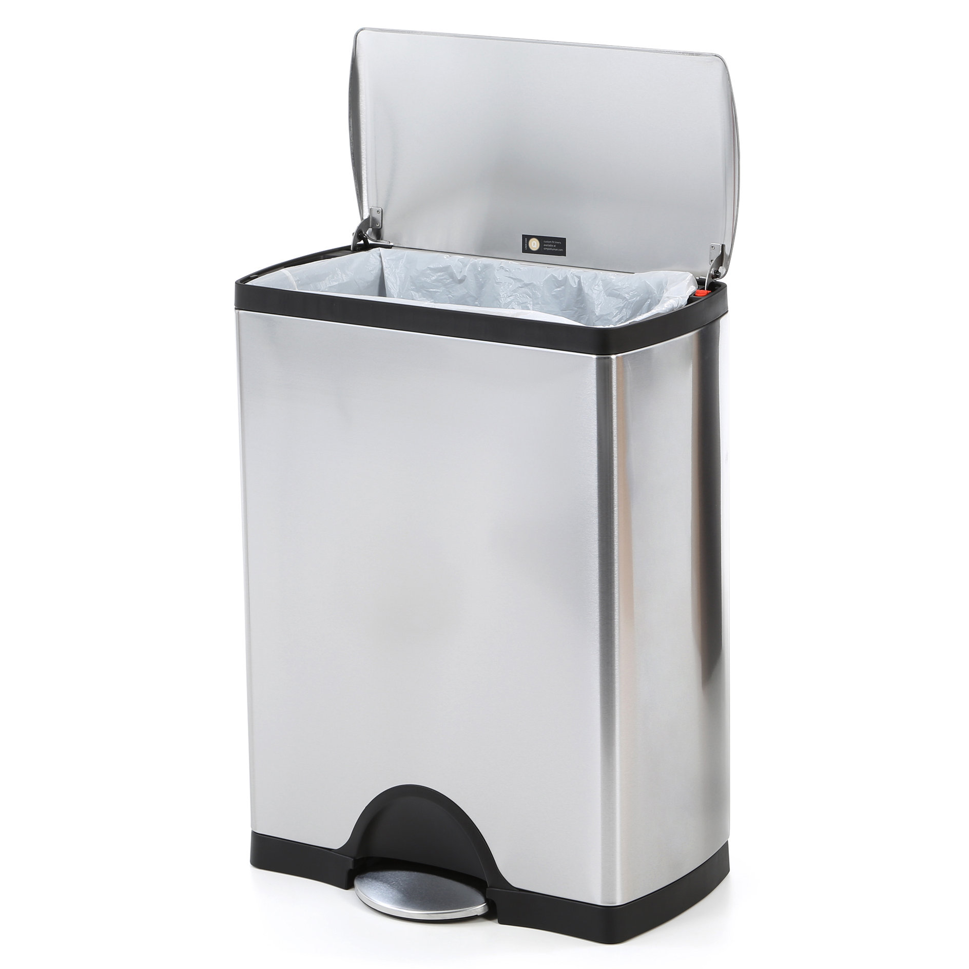 simplehuman 13.2 Gal. Rectangular Step Stainless Steel Trash Can