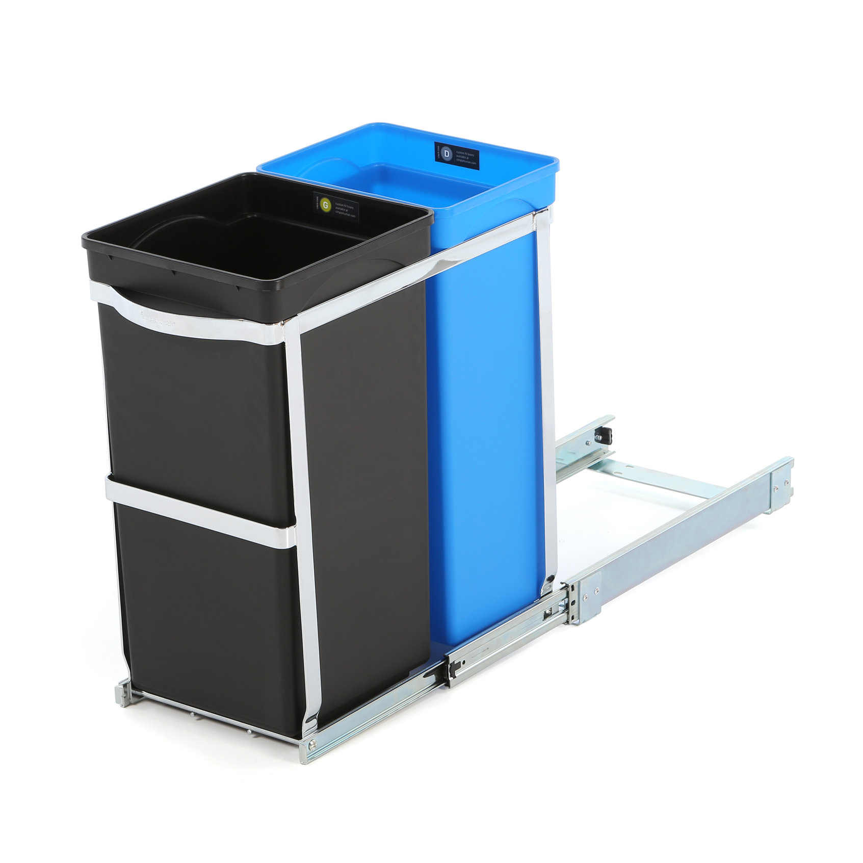 simplehuman 9Gal. Under Counter Pull Out Recycler Trash Can & Reviews