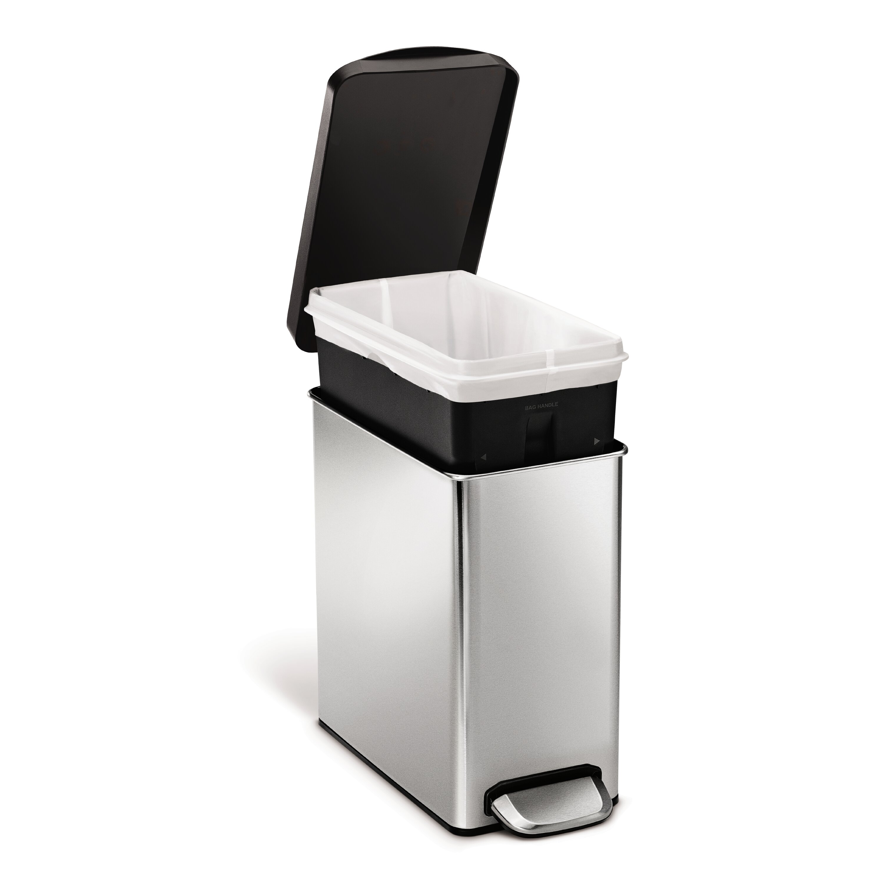 simplehuman Profile 2.6-Gal Step Trash Can with Plastic Lid & Reviews ...