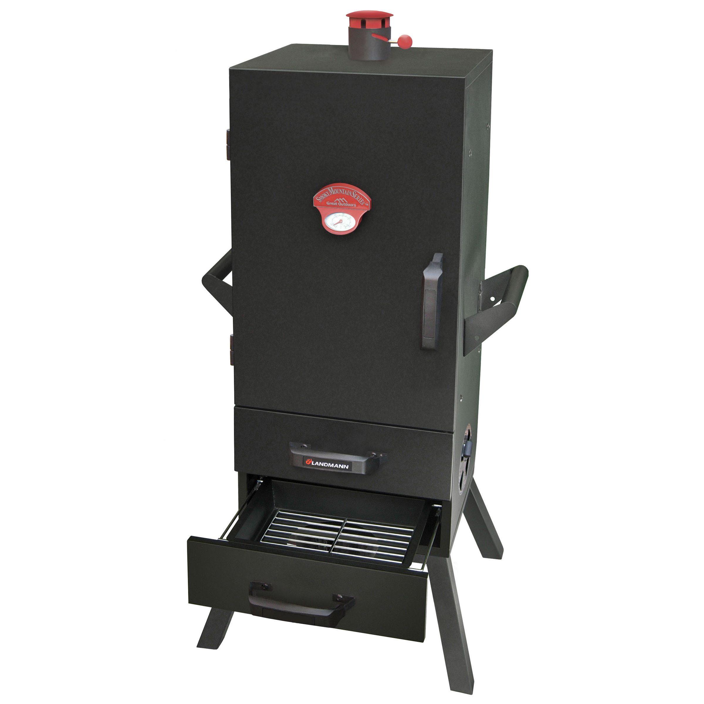 Landmann Smoky Mountain Two Drawer Easy Access Vertical Charcoal Smoker