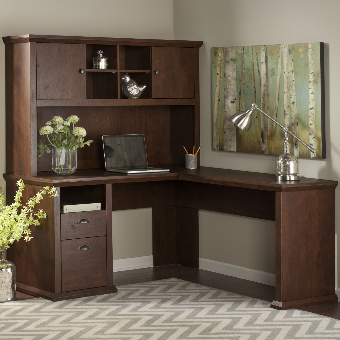 Bush Furniture Yorktown Corner Desk with Hutch & Reviews Wayfair