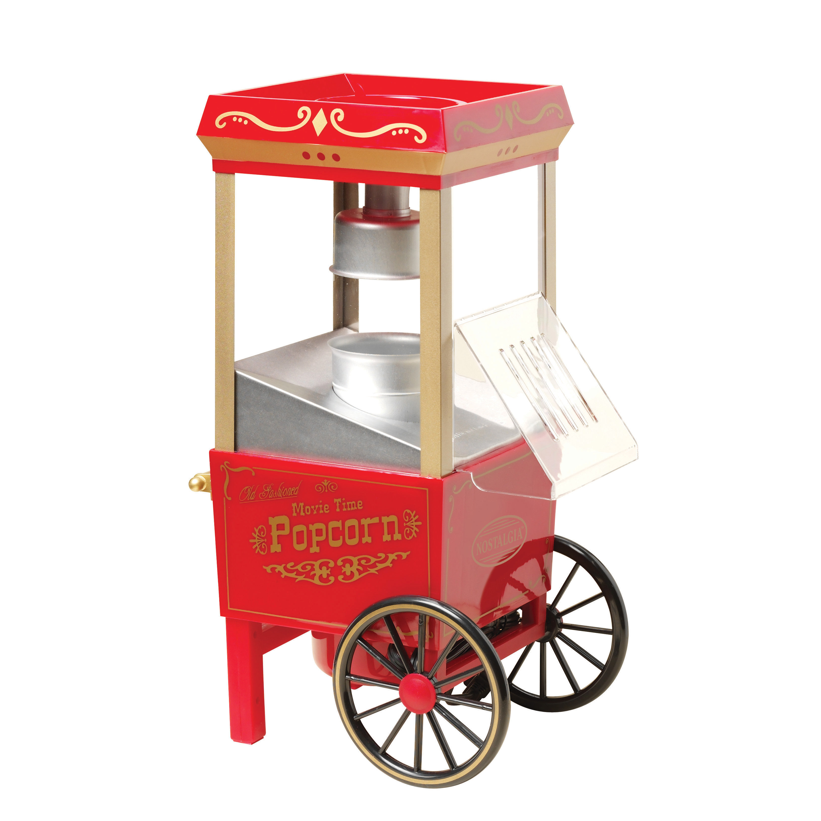 nostalgia popcorn machine and cart