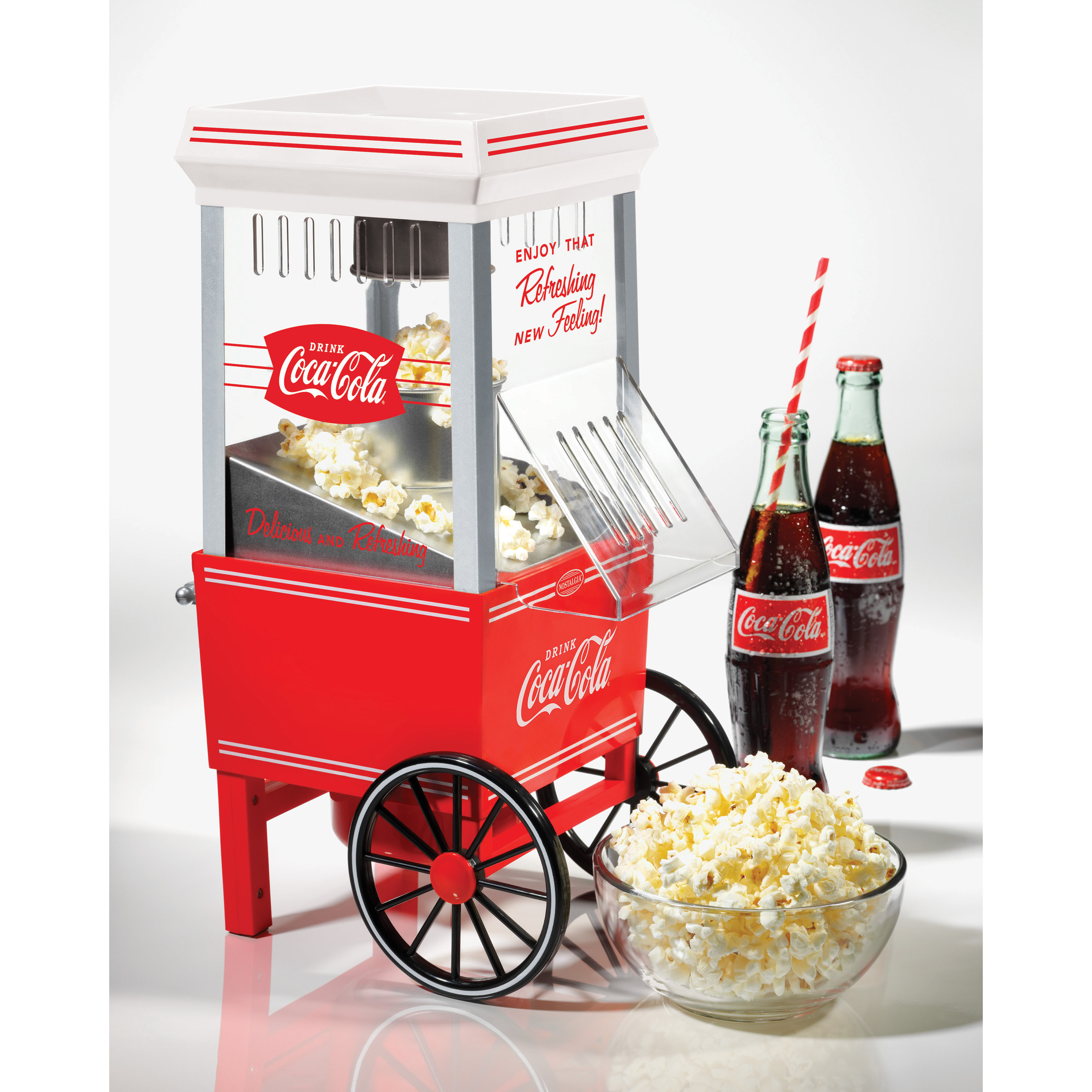 Nostalgia Electrics Coca Cola Series Hot Air Popcorn Maker Amp