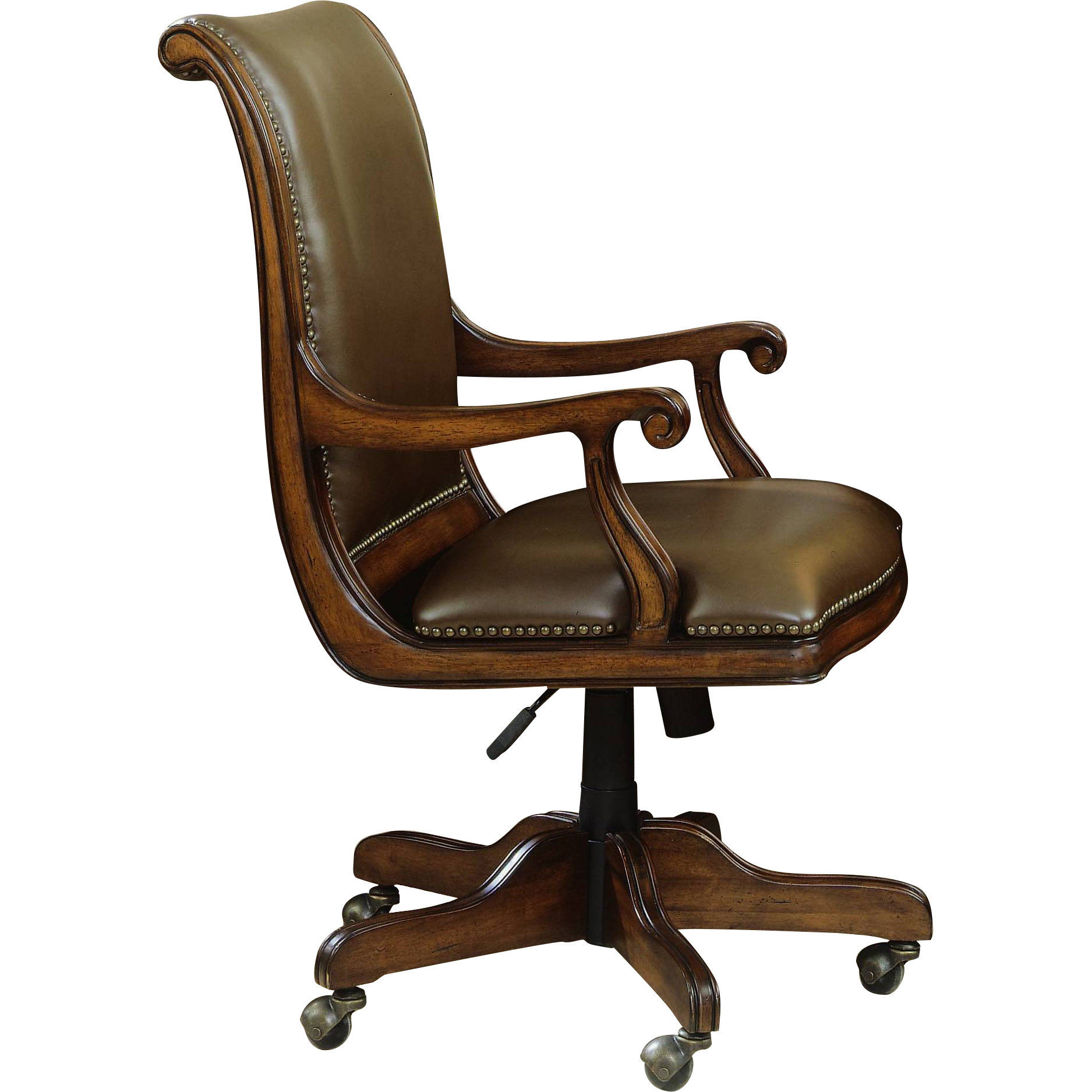 Hooker Furniture High Back Swivel Leather Executive Chair with Arms 281 30 220