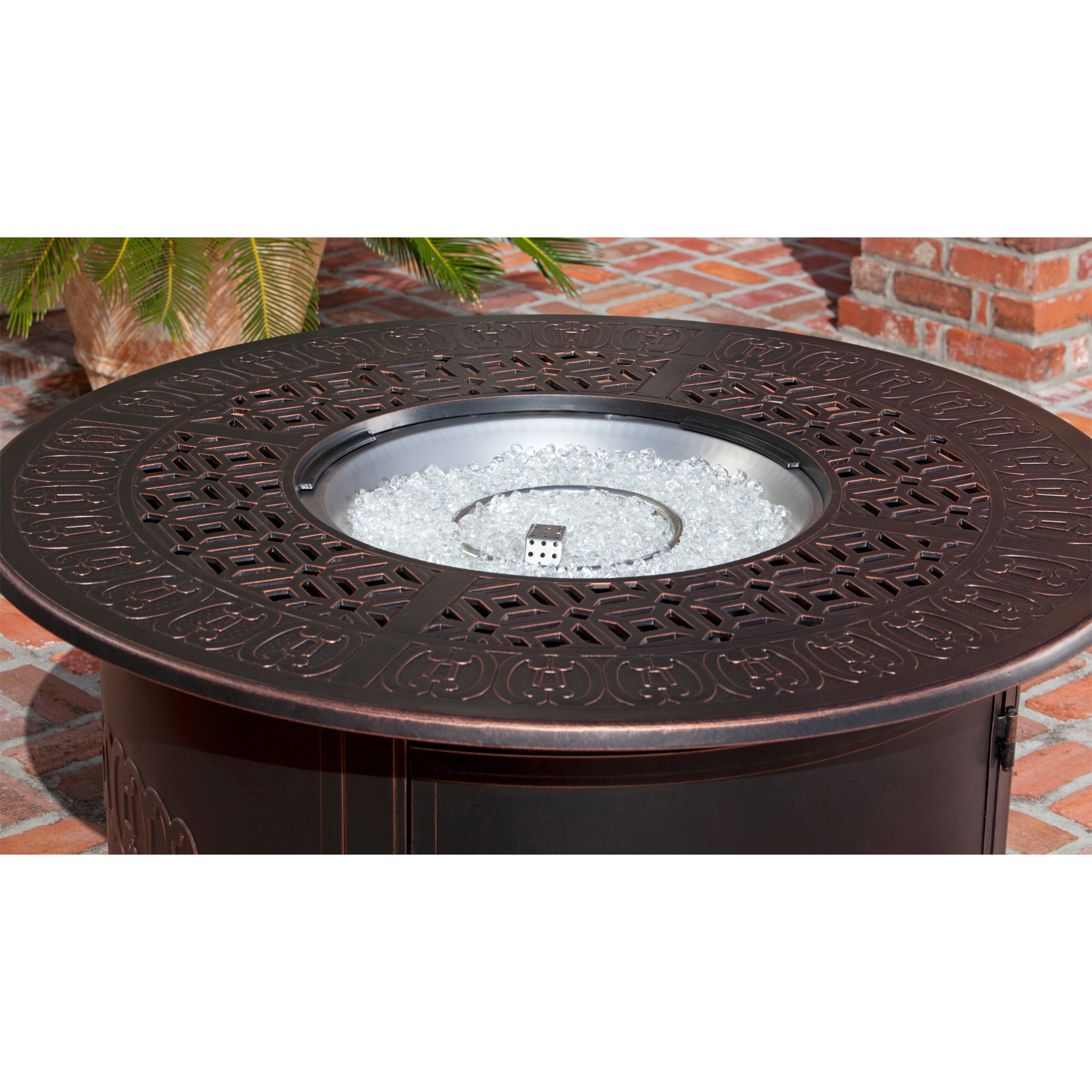 Fire Sense Dynasty Round Cast Aluminum LPG Fire Pit & Reviews Wayfair