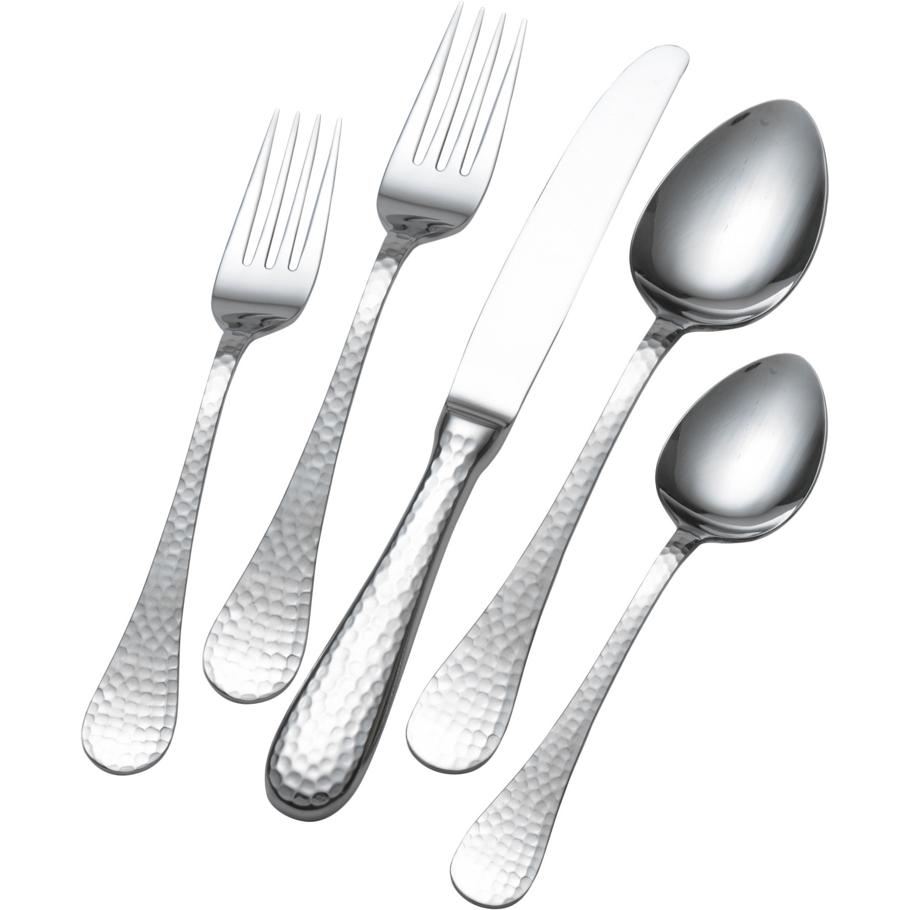 Wallace Hammered 65 Piece Flatware Set & Reviews Wayfair