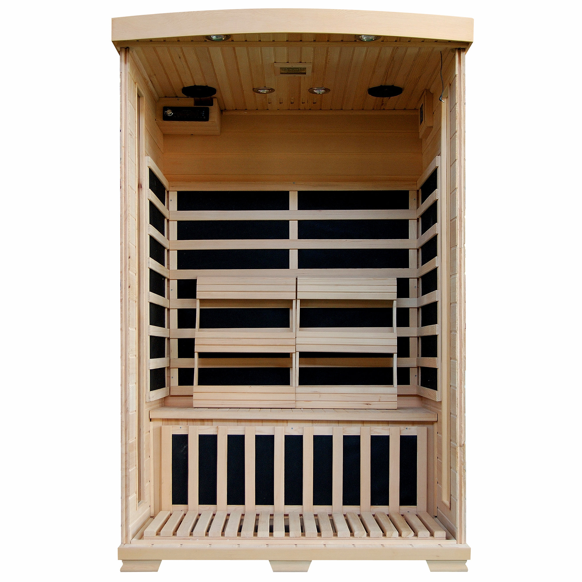 Radiant Saunas 2 Person Hemlock Deluxe Infrared Sauna with 6 Carbon