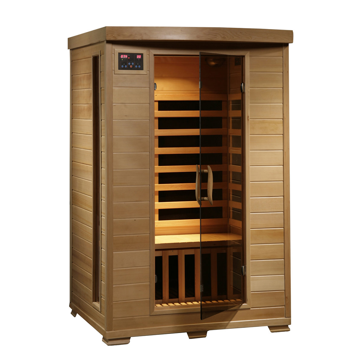 Radiant Saunas 2 Person Hemlock Deluxe Infrared Sauna with 6 Carbon