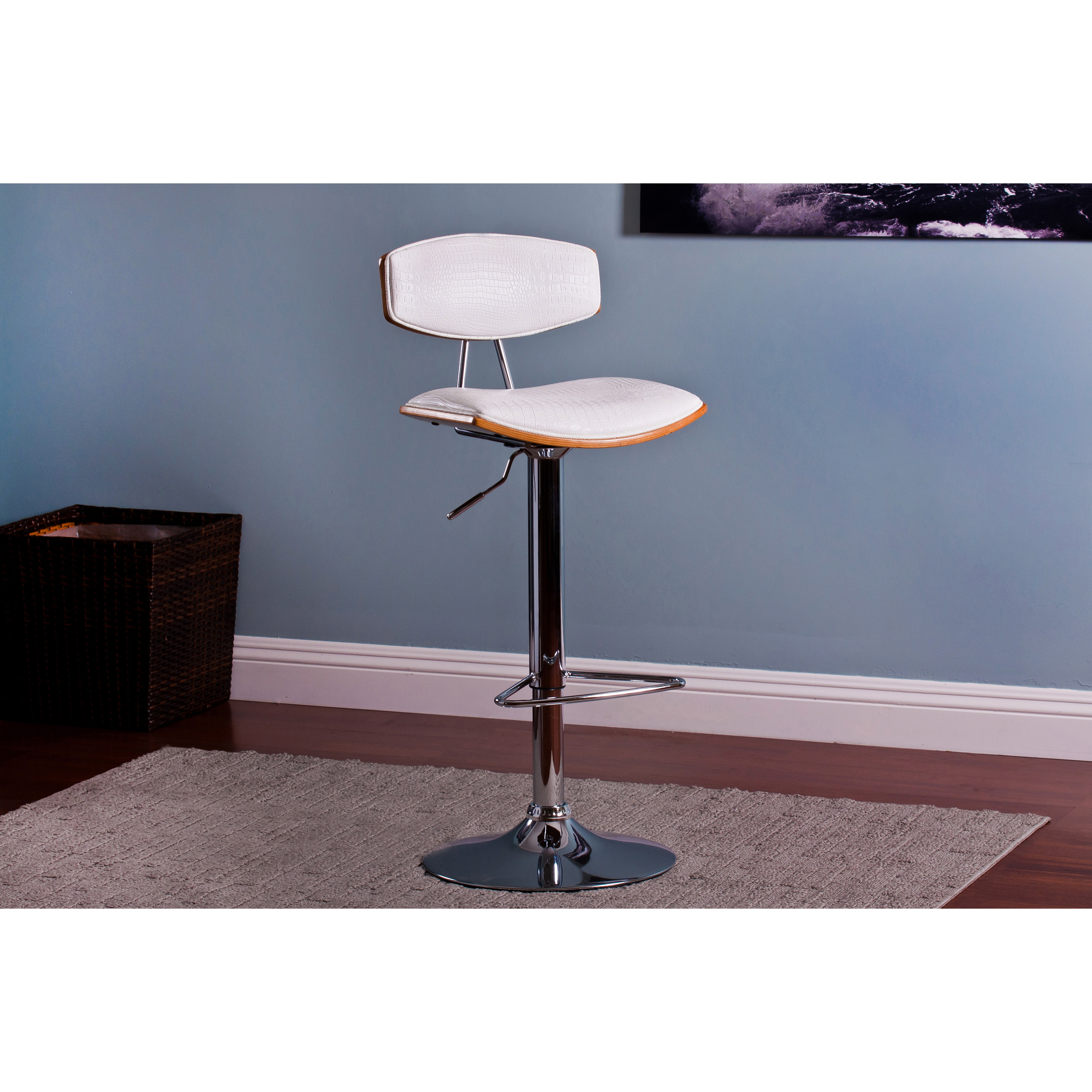 AC Pacific Adjustable Height Swivel Bar Stool & Reviews Wayfair