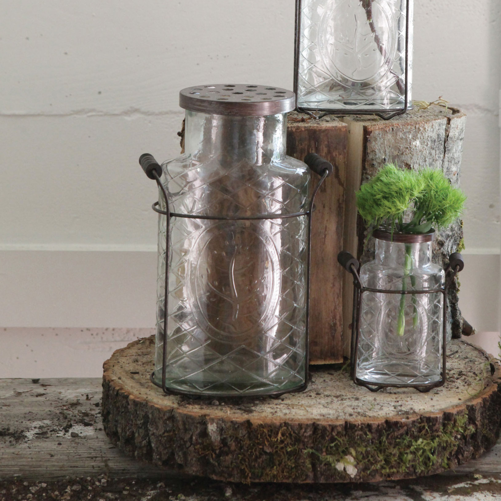 Creative CoOp Glass and Metal Vase & Reviews Wayfair