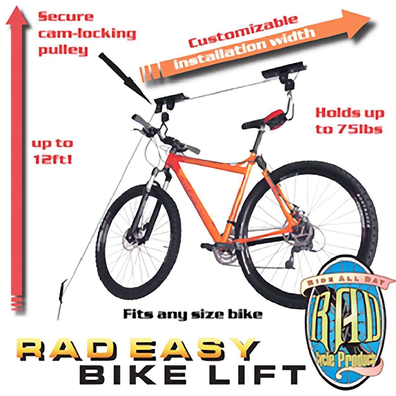 RAD Cycle Products Garage Mountain Bicycle Hoist & Reviews ...