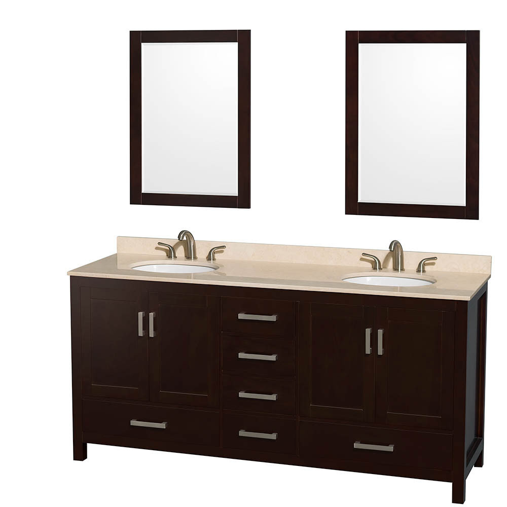 Wyndham Collection Sheffield 72" Double Bathroom Vanity Base & Reviews