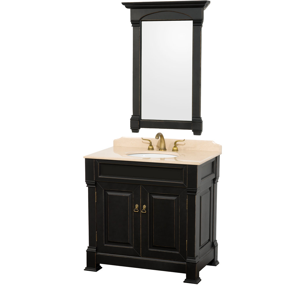 Wyndham Collection Andover 36" Single Bathroom Vanity Set with Mirror