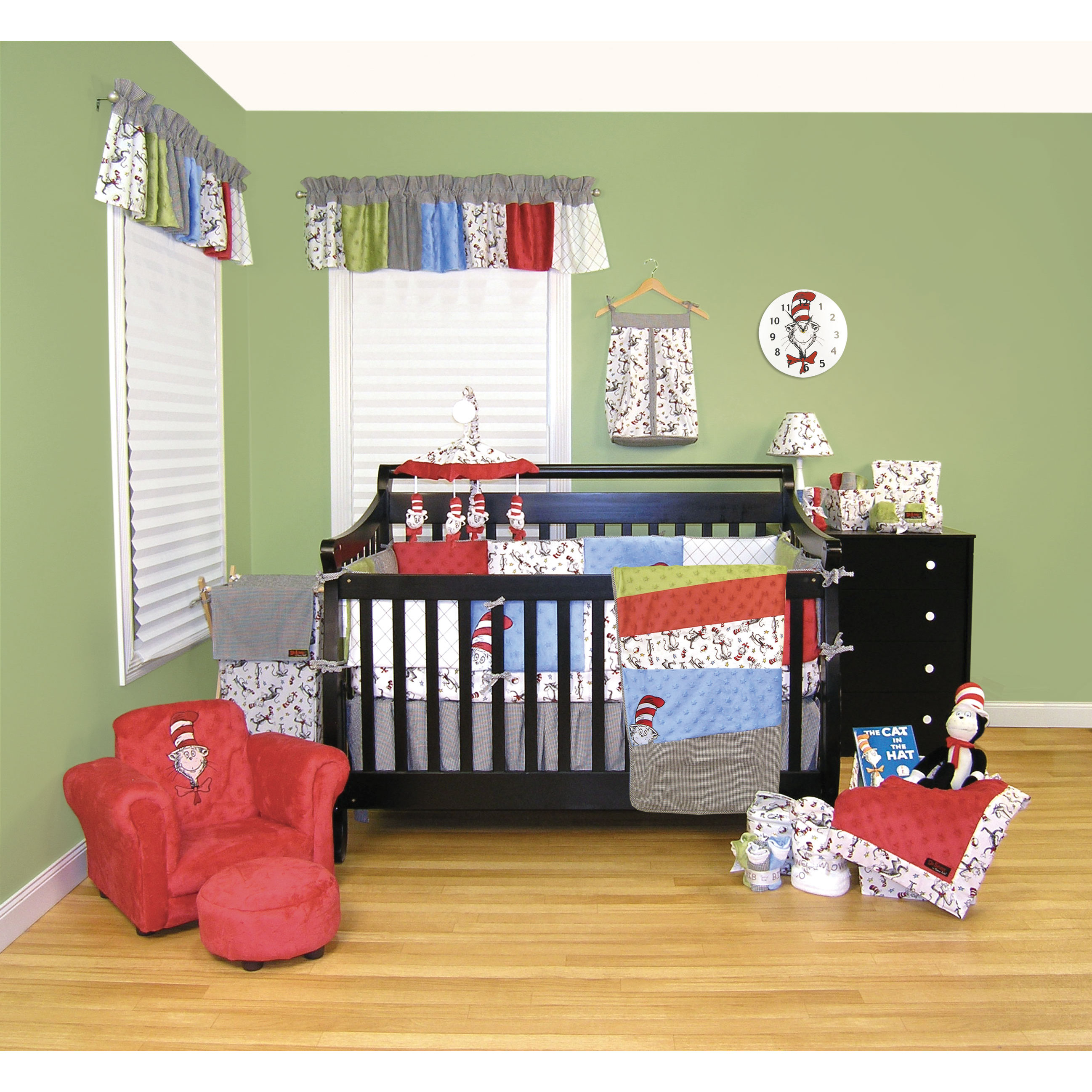 Trend Lab Dr Seuss Cat in the Hat 4 Piece Crib Bedding Set & Reviews