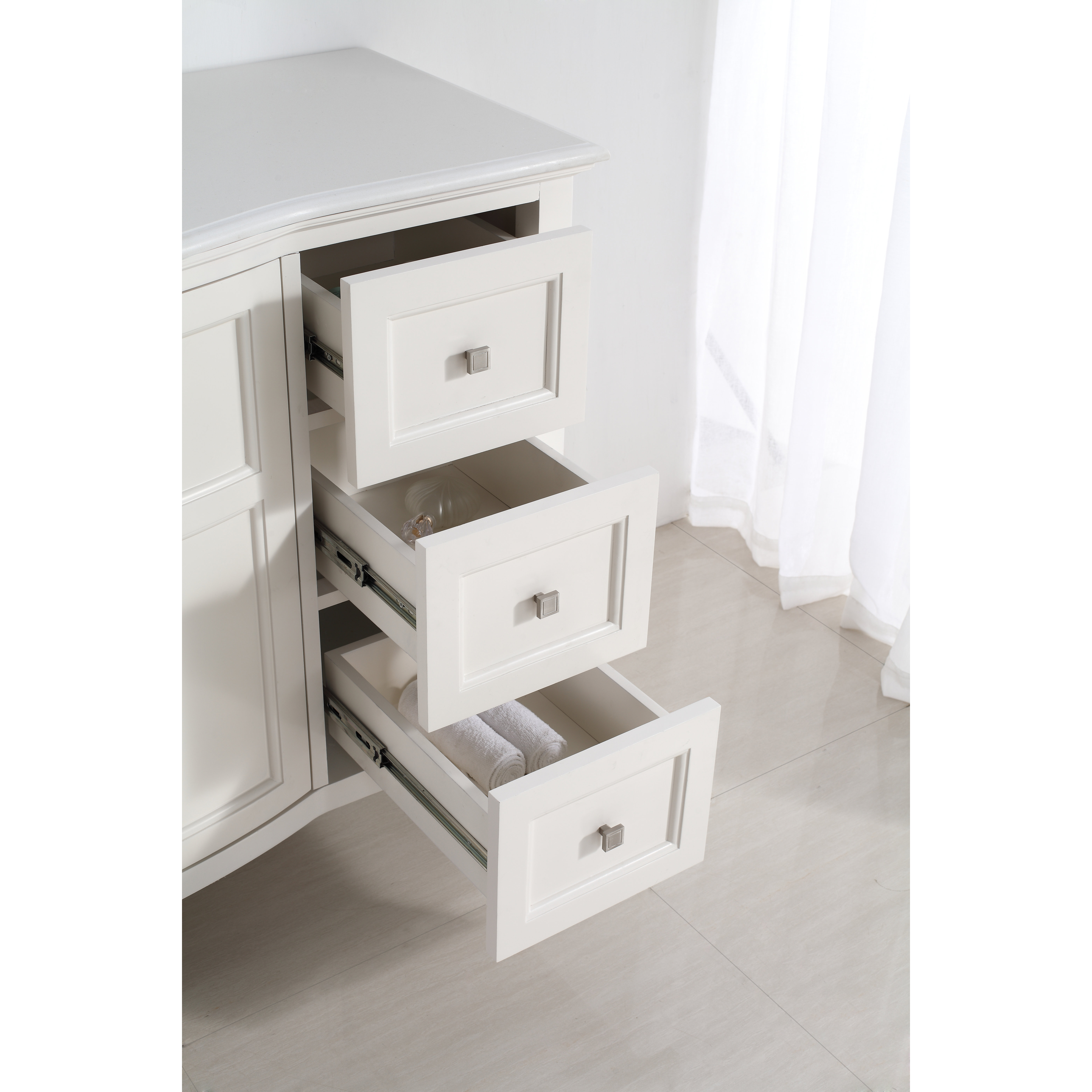 Simpli Home Winston 43" Single Rounded Front Bath Vanity Set & Reviews