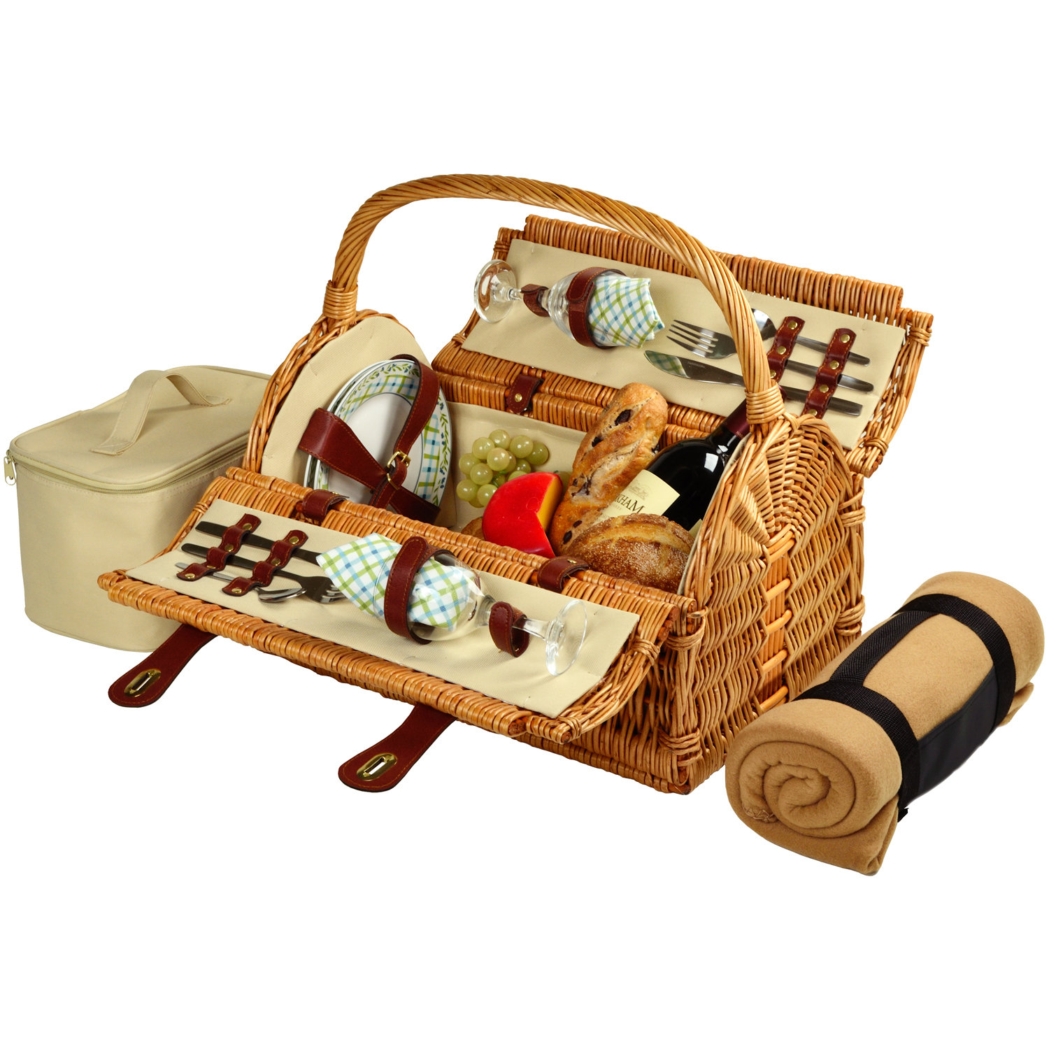 Picnic At Ascot Sussex Picnic Basket with Blanket for Two & Reviews