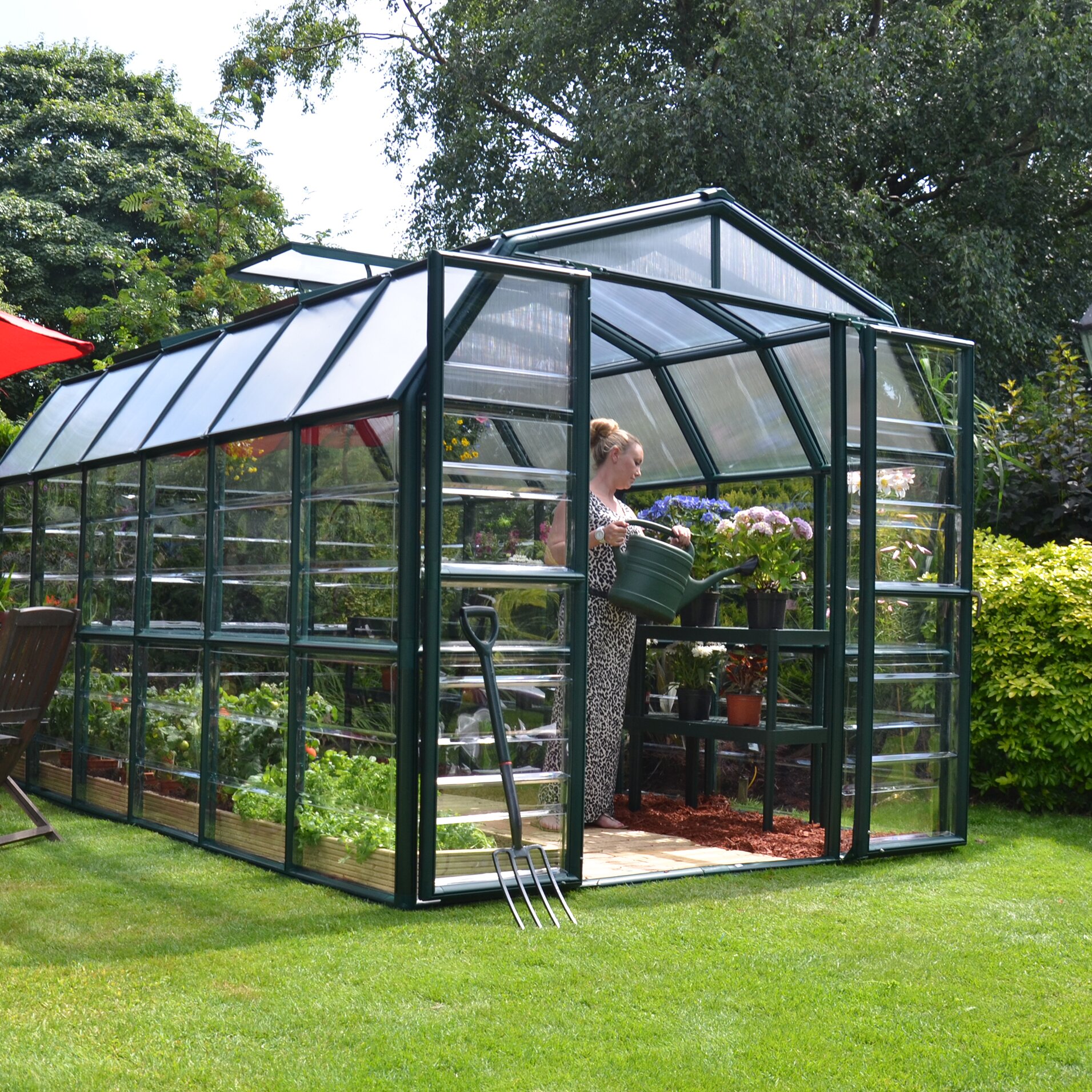 Rion Grand Gardener 2 Clear 8 Ft. W X 12 Ft. D Greenhouse | Wayfair