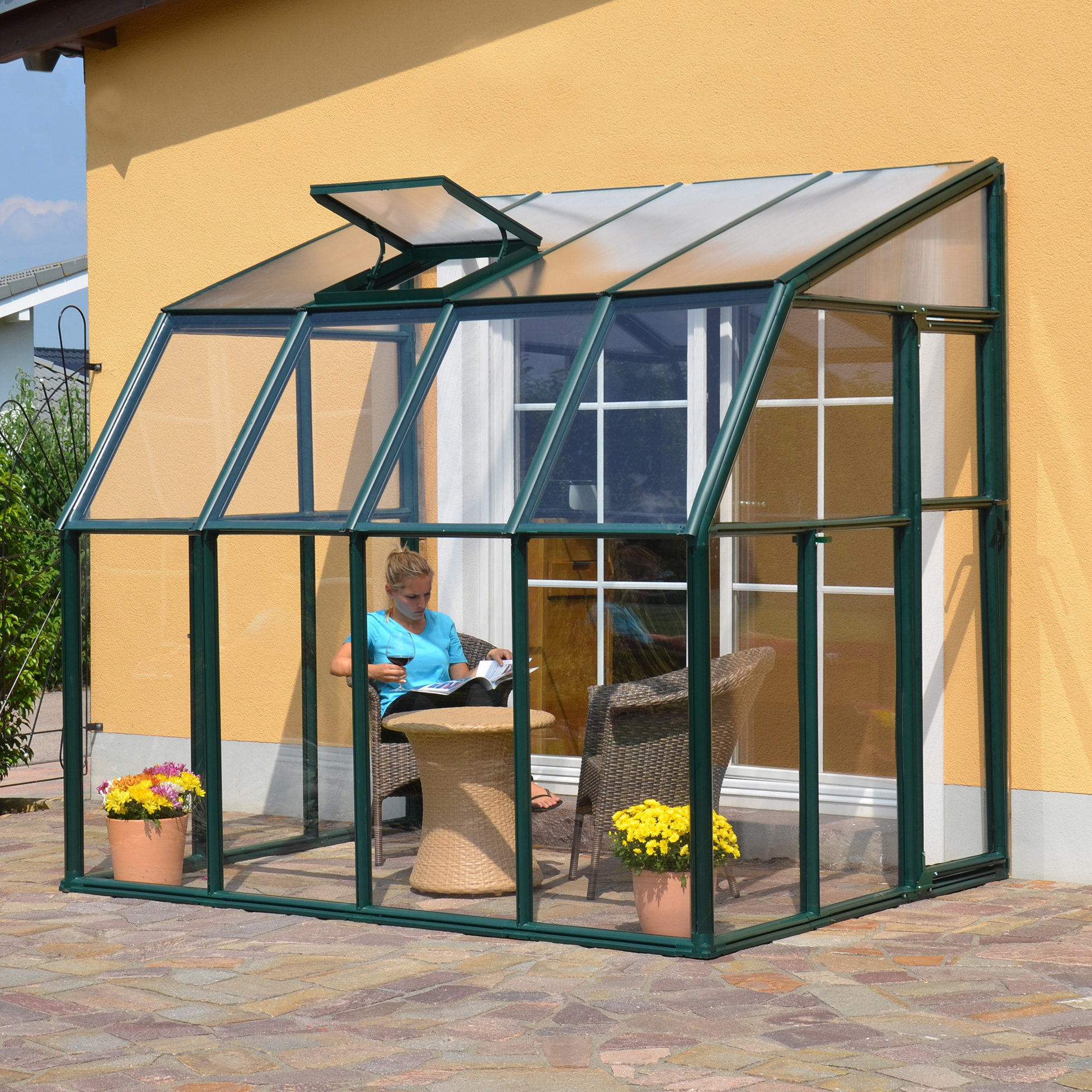 Rion Sun Lounge 2 6.5 Ft. W x 8.5 Ft. D Polycarbonate Greenhouse Wayfair