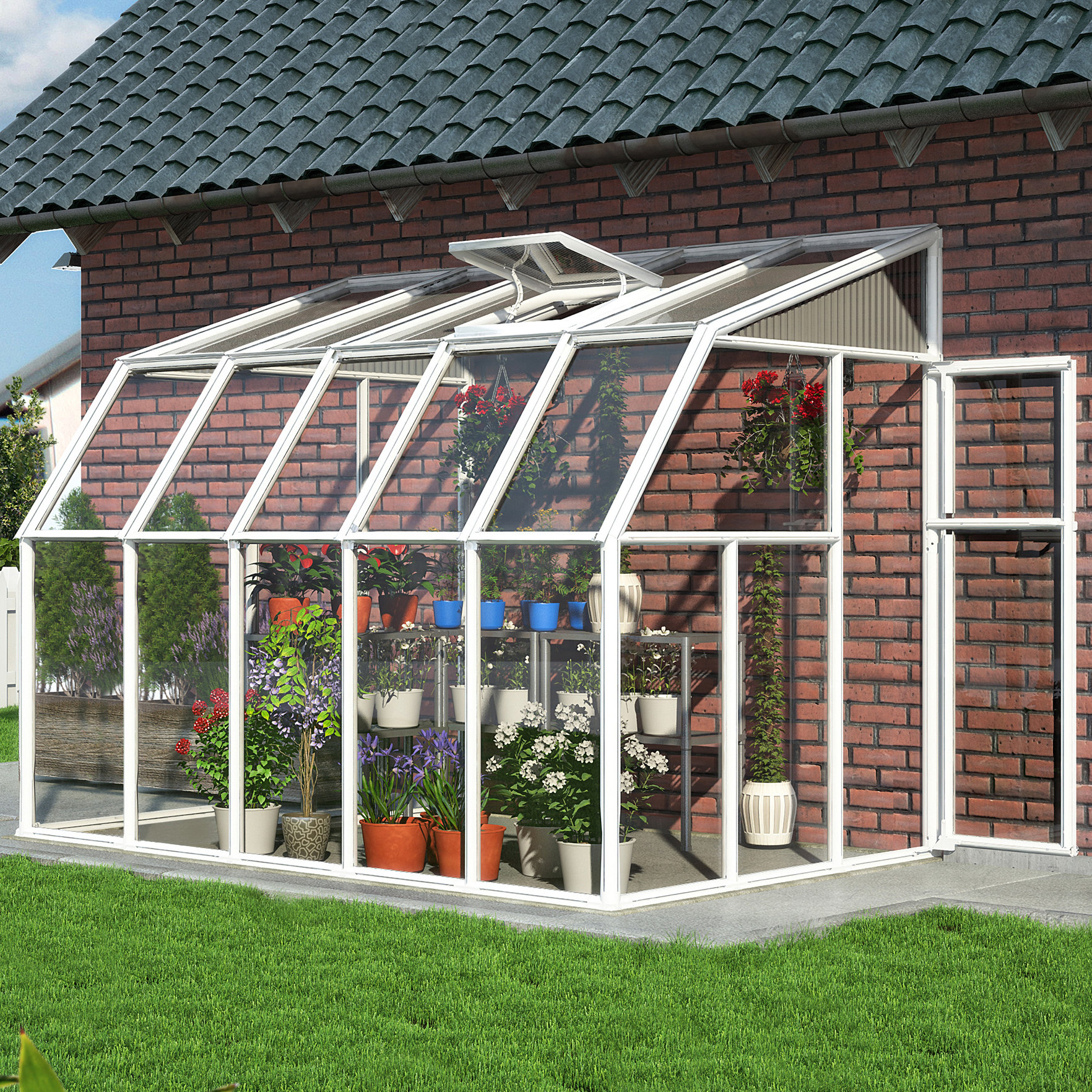 Rion Sunroom 2 6.5 Ft. W x 10.5 Ft. D Polycarbonate Greenhouse | Wayfair