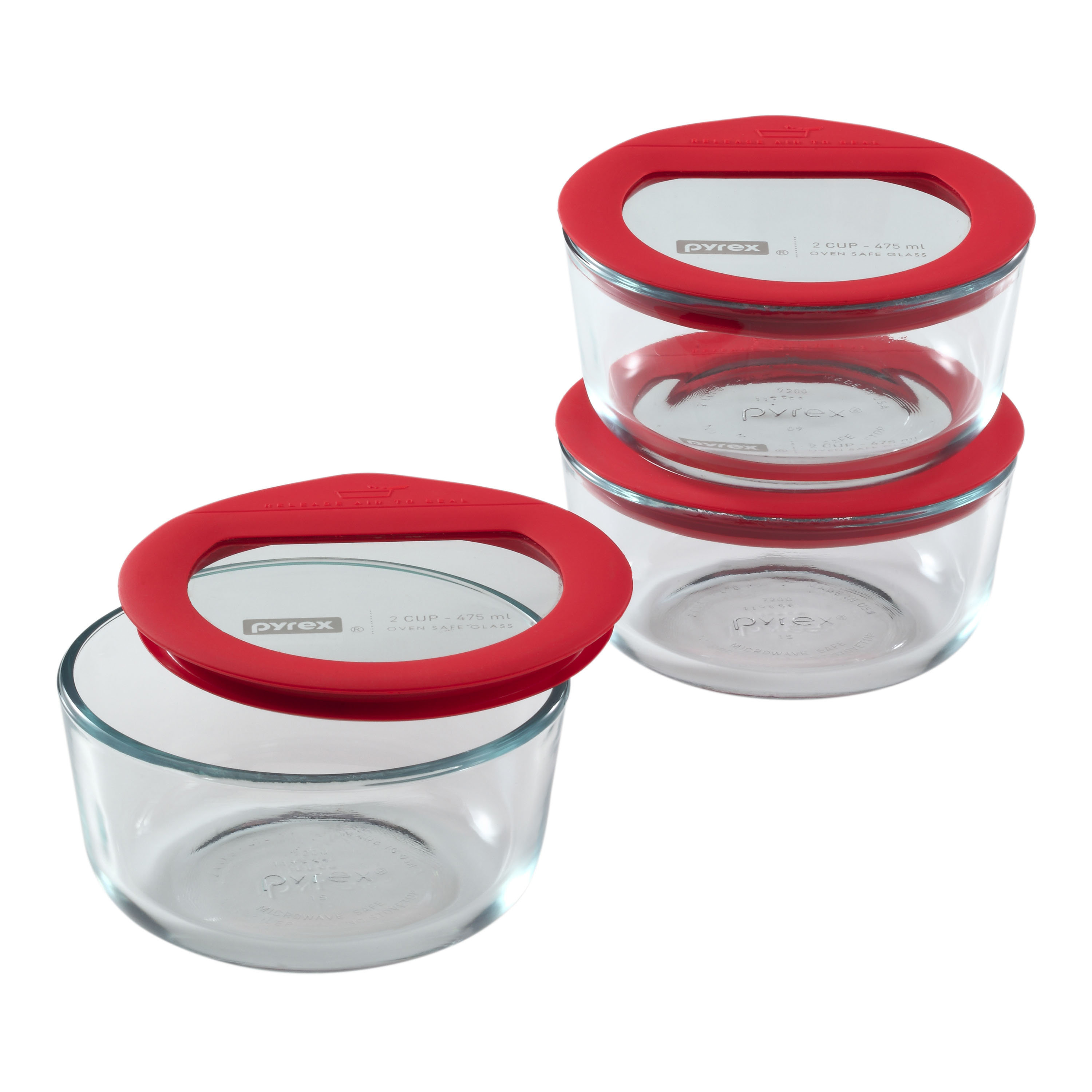 Pyrex Premium Glass Lids 6Piece Storage Container Set & Reviews Wayfair